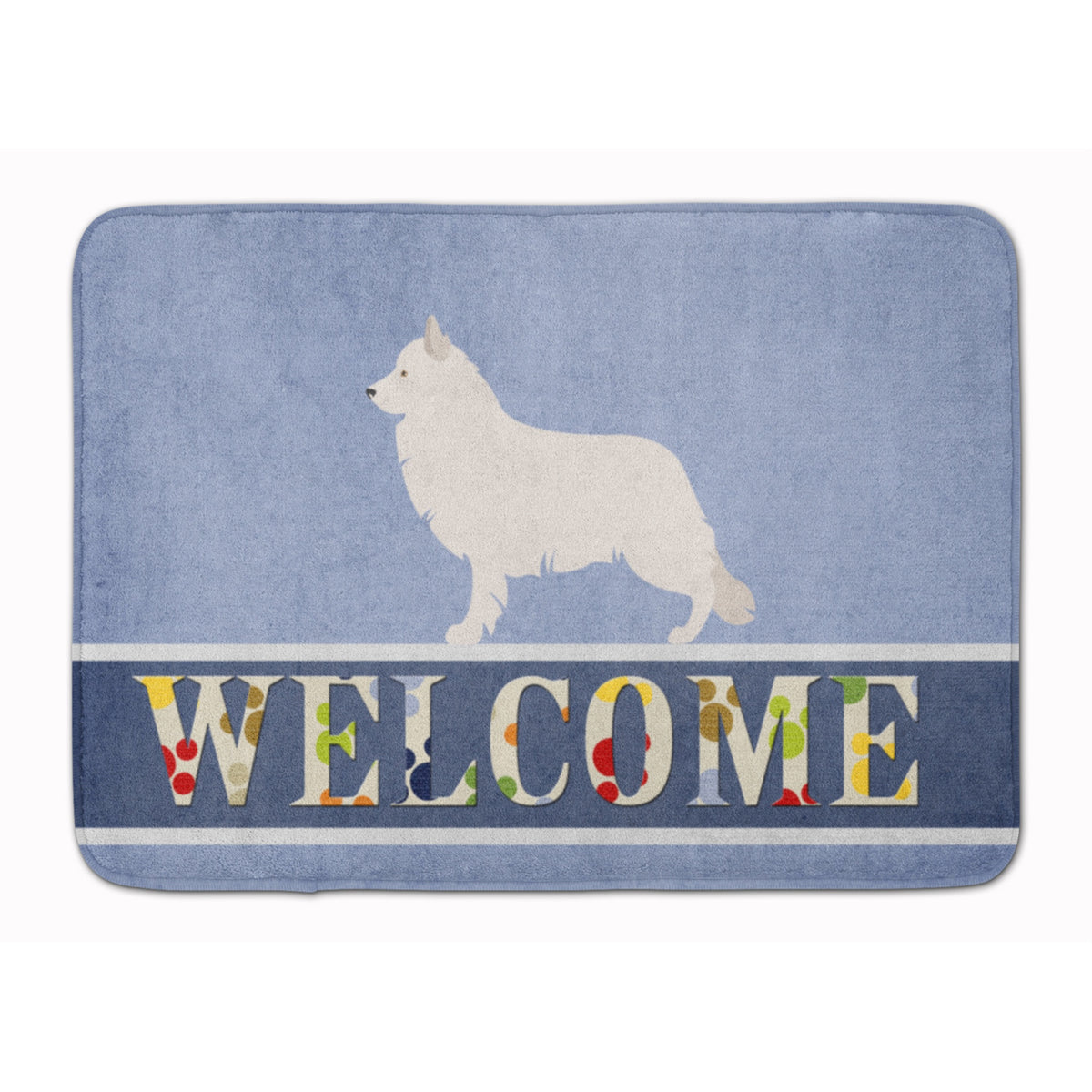 Caroline'S Treasures Berger Blanc Suisse Welcome Floor Mat, 19 X 27, Multicolor