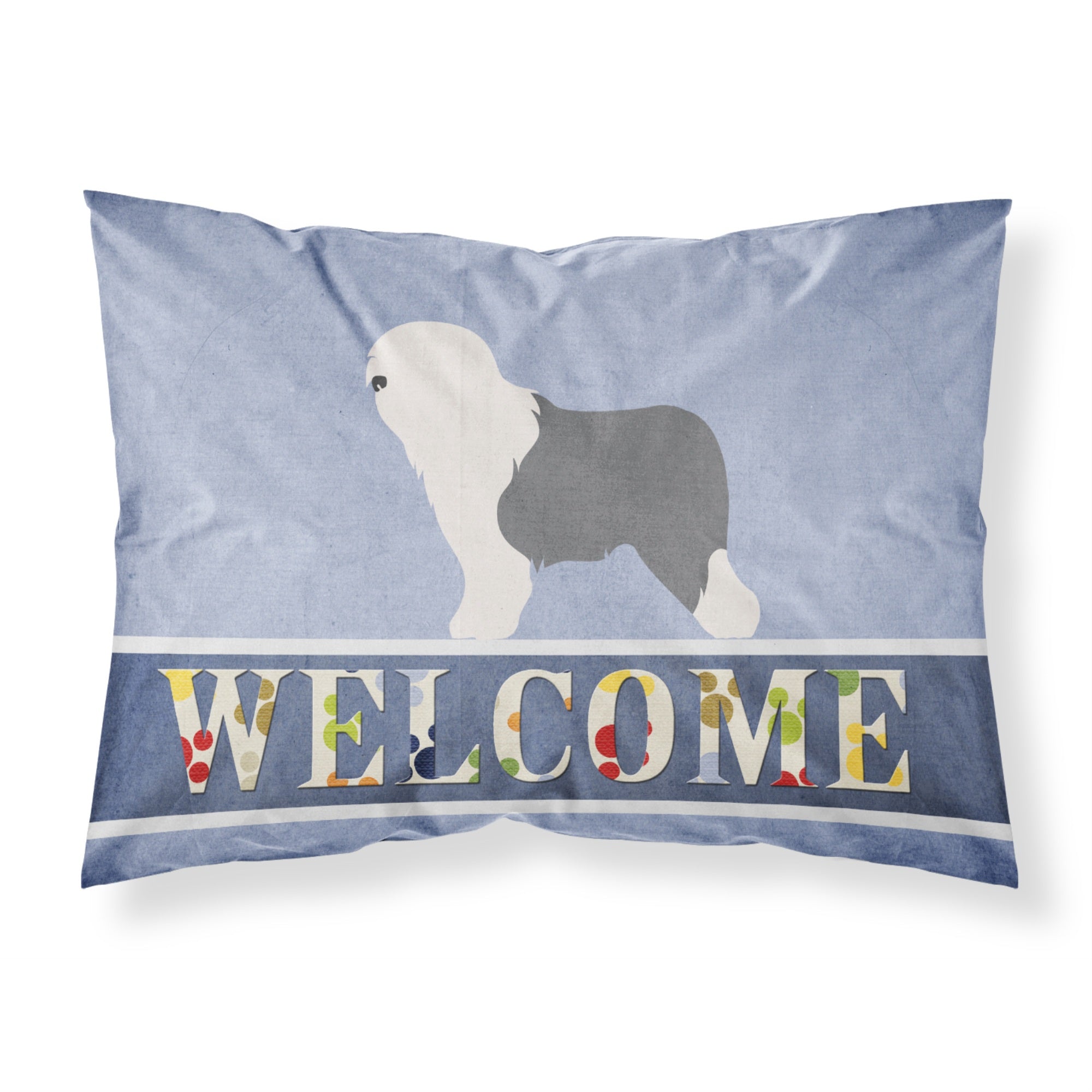 Caroline'S Treasures Old English Sheepdog Bobtail Pillowcase, Standard, Welcome