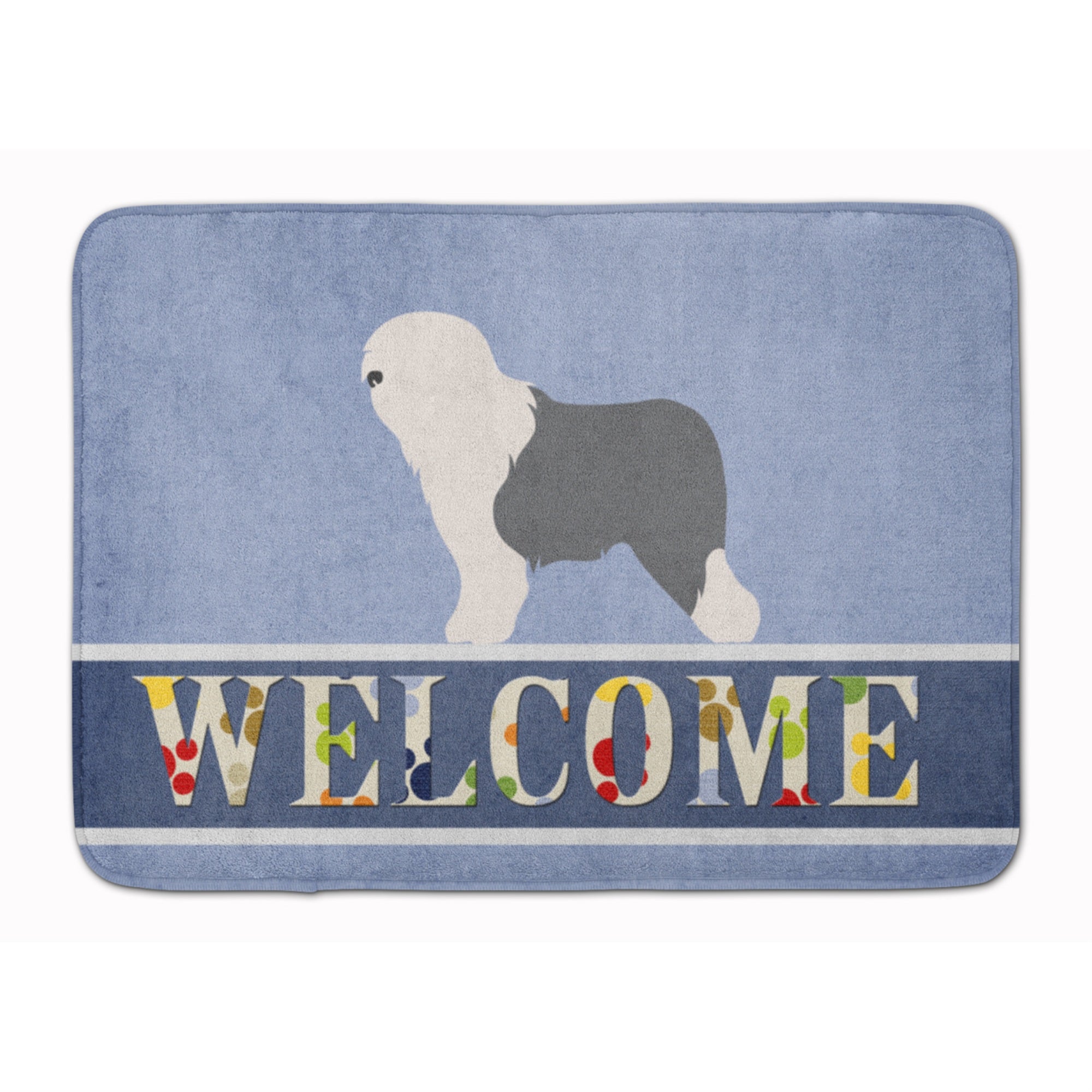 Caroline'S Treasures Old English Sheepdog Bobtail Floor Mat, 19 X 27, Multicolor