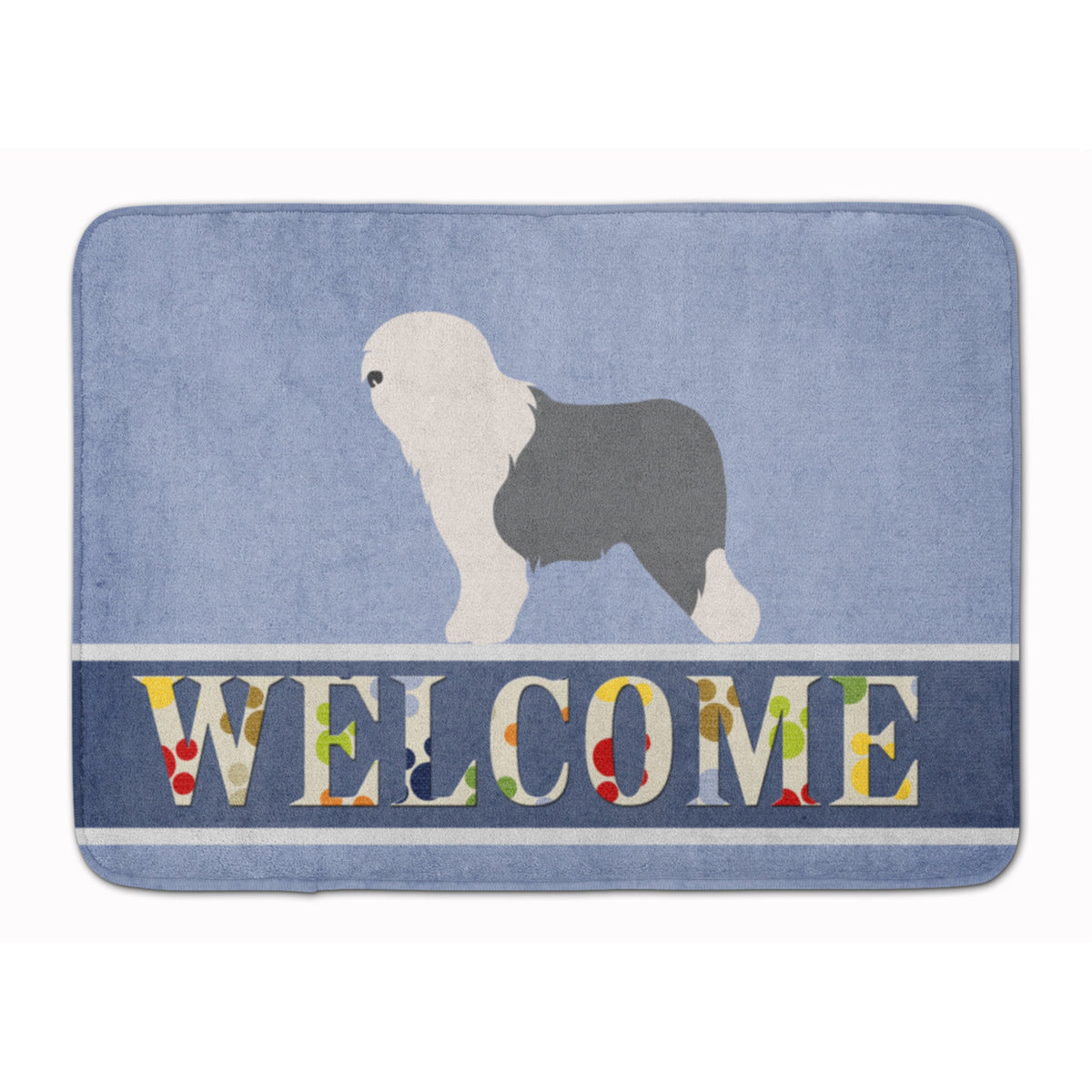 Caroline'S Treasures Old English Sheepdog Bobtail Floor Mat, 19 X 27, Multicolor