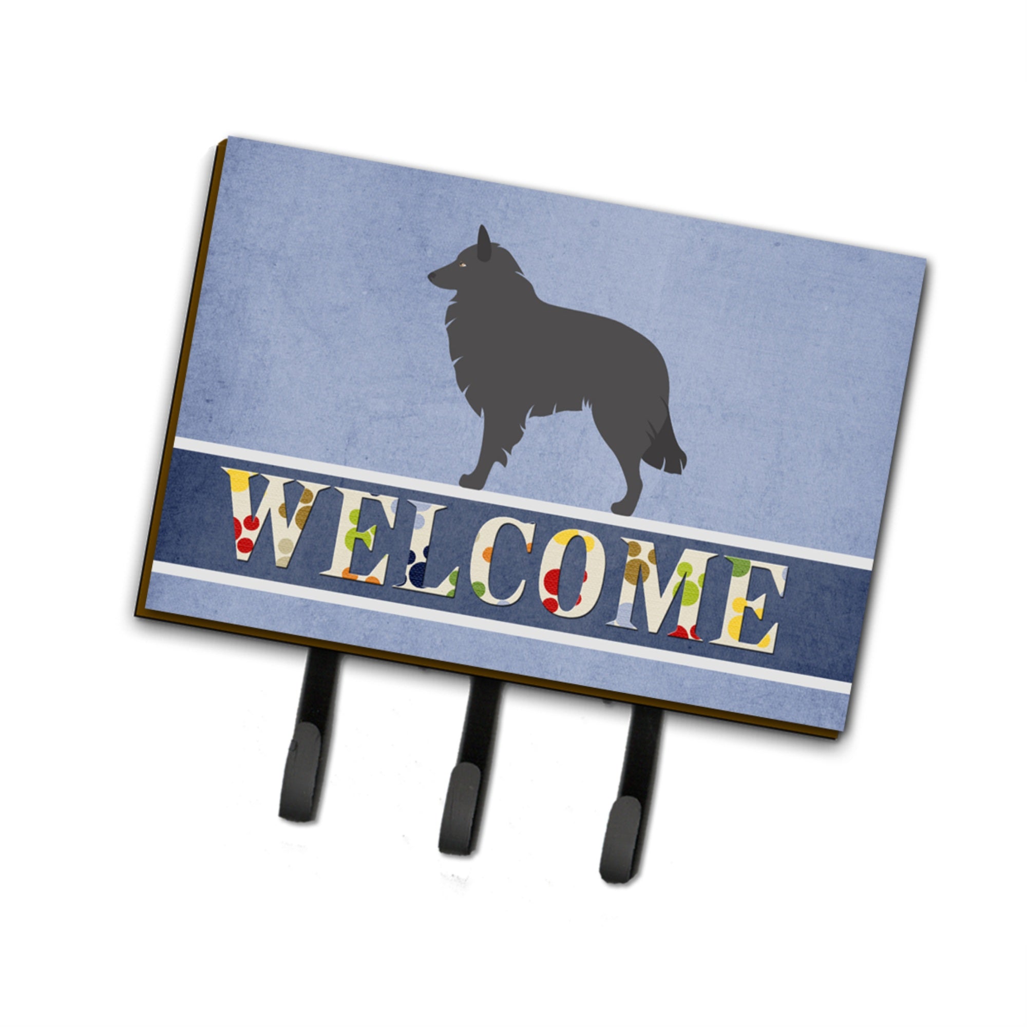 Caroline'S Treasures Groenendael Belgian Shepherd Wall Hook, Triple, Welcome
