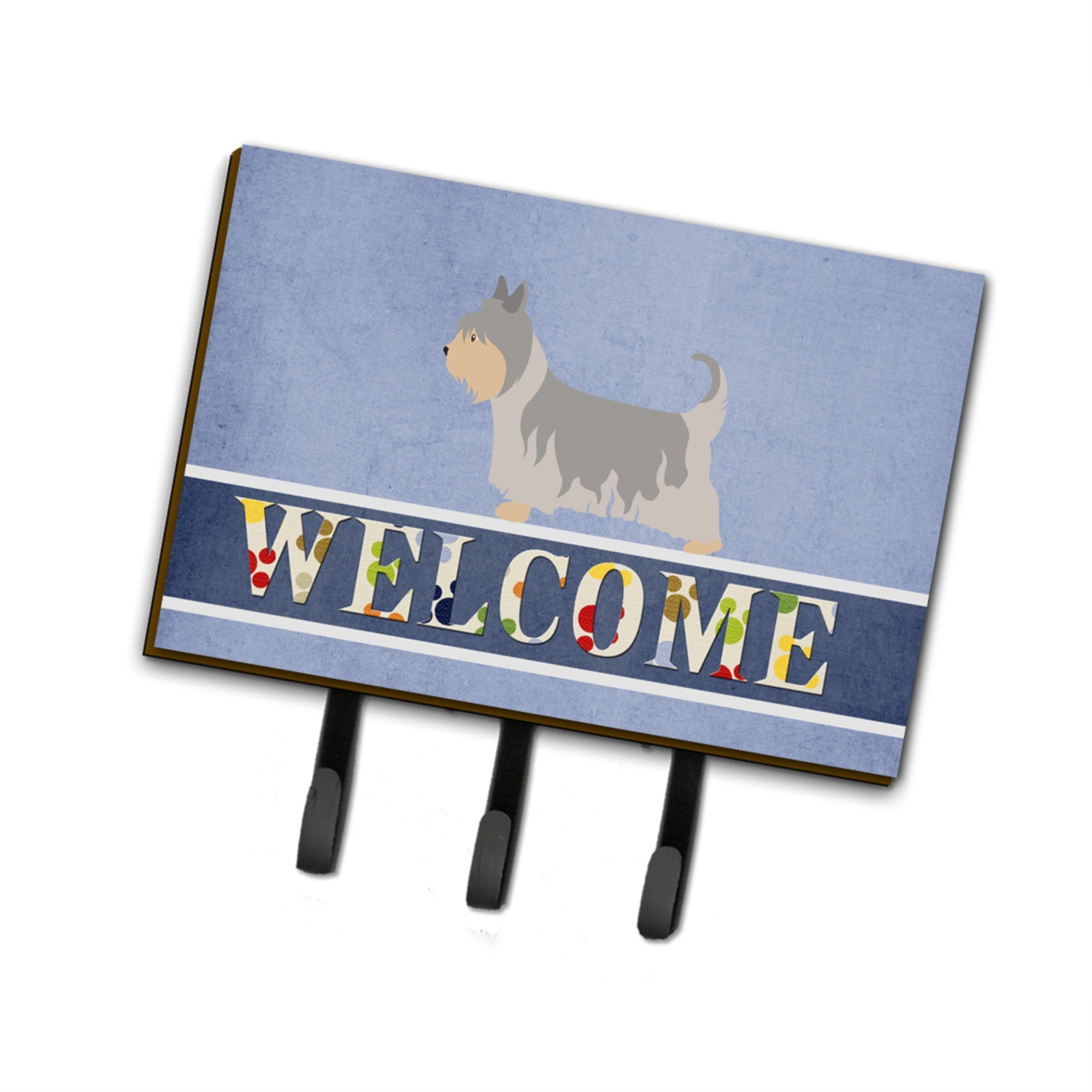Caroline'S Treasures Australian Silky Terrier Welcome Wall Hook, Triple