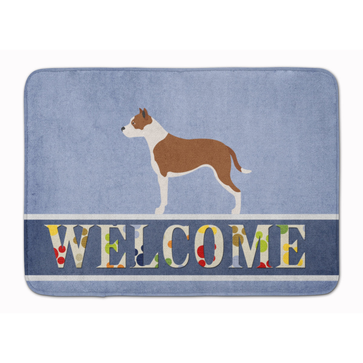 Caroline'S Treasures Pit Bull Terrier Welcome Floor Mat, 19 X 27, Multicolor
