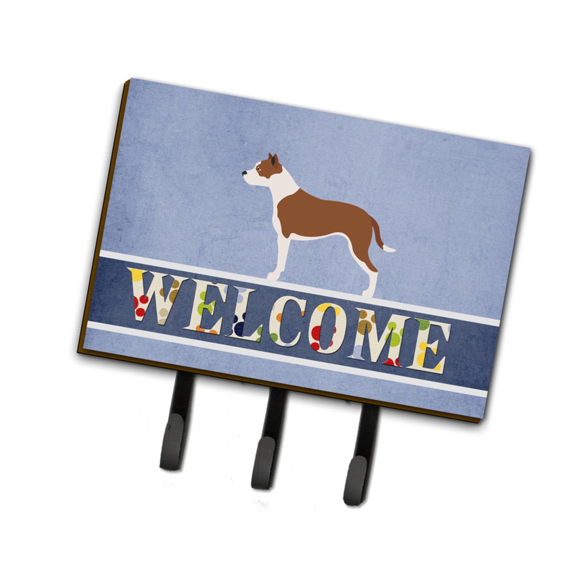 Caroline'S Treasures Pit Bull Terrier Welcome Wall Hook, Triple