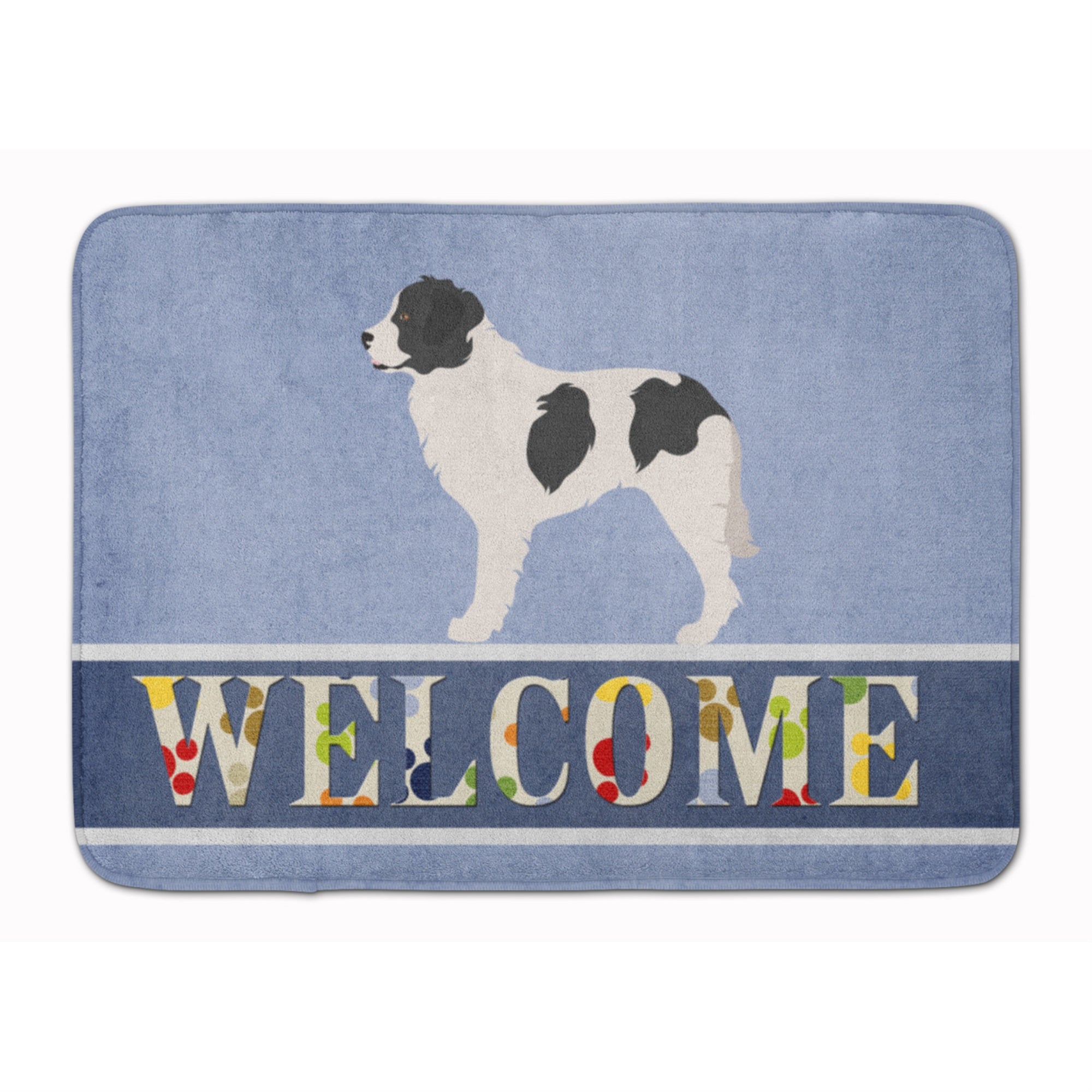 Caroline'S Treasures Landseer Welcome Floor Mat, 19 X 27, Multicolor