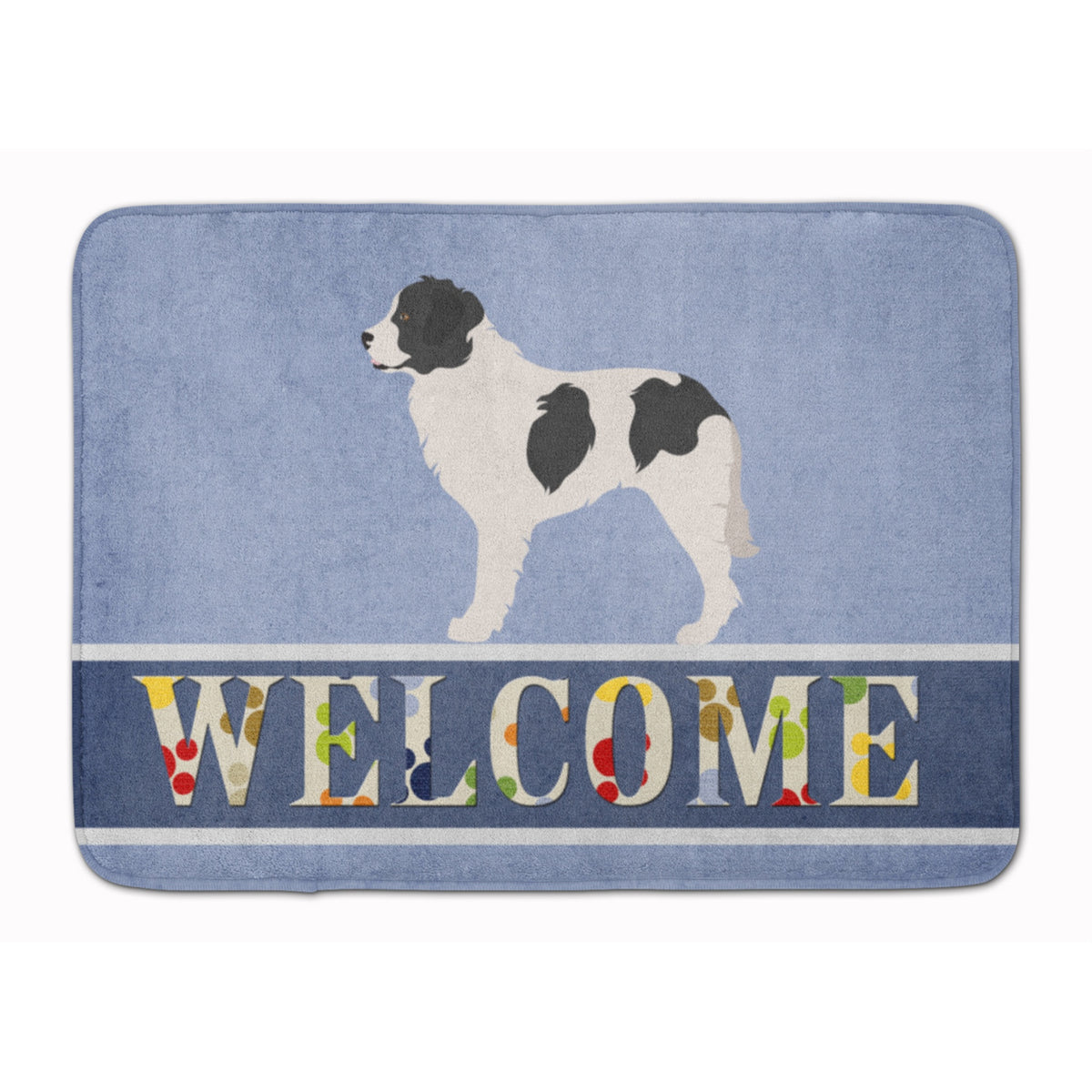 Caroline'S Treasures Landseer Welcome Floor Mat, 19 X 27, Multicolor