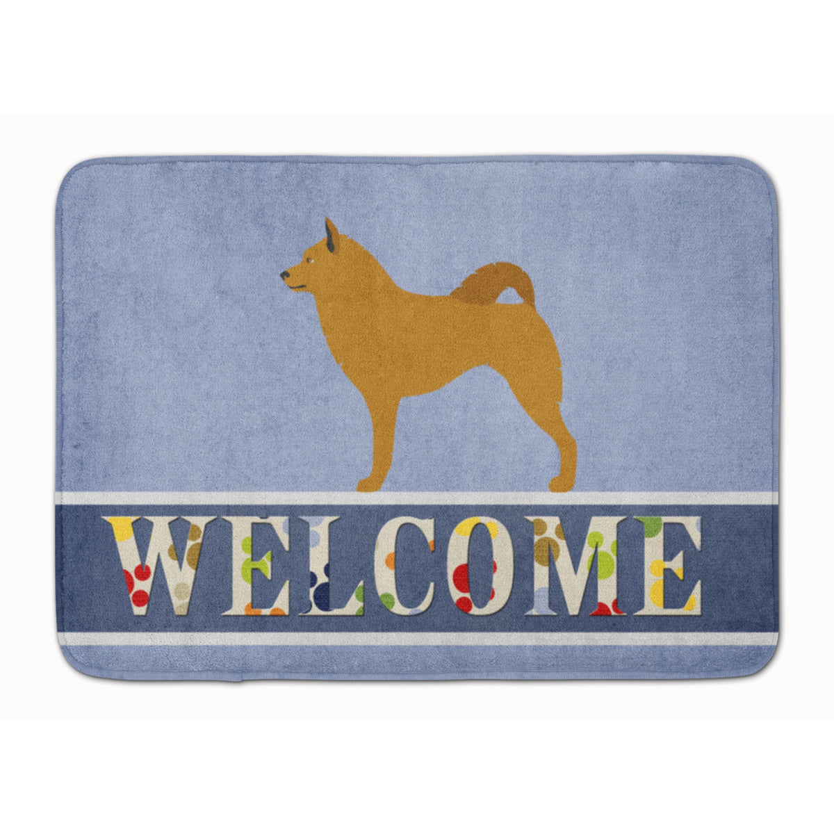Caroline'S Treasures Finnish Spitz Welcome Floor Mat, 19 X 27, Multicolor