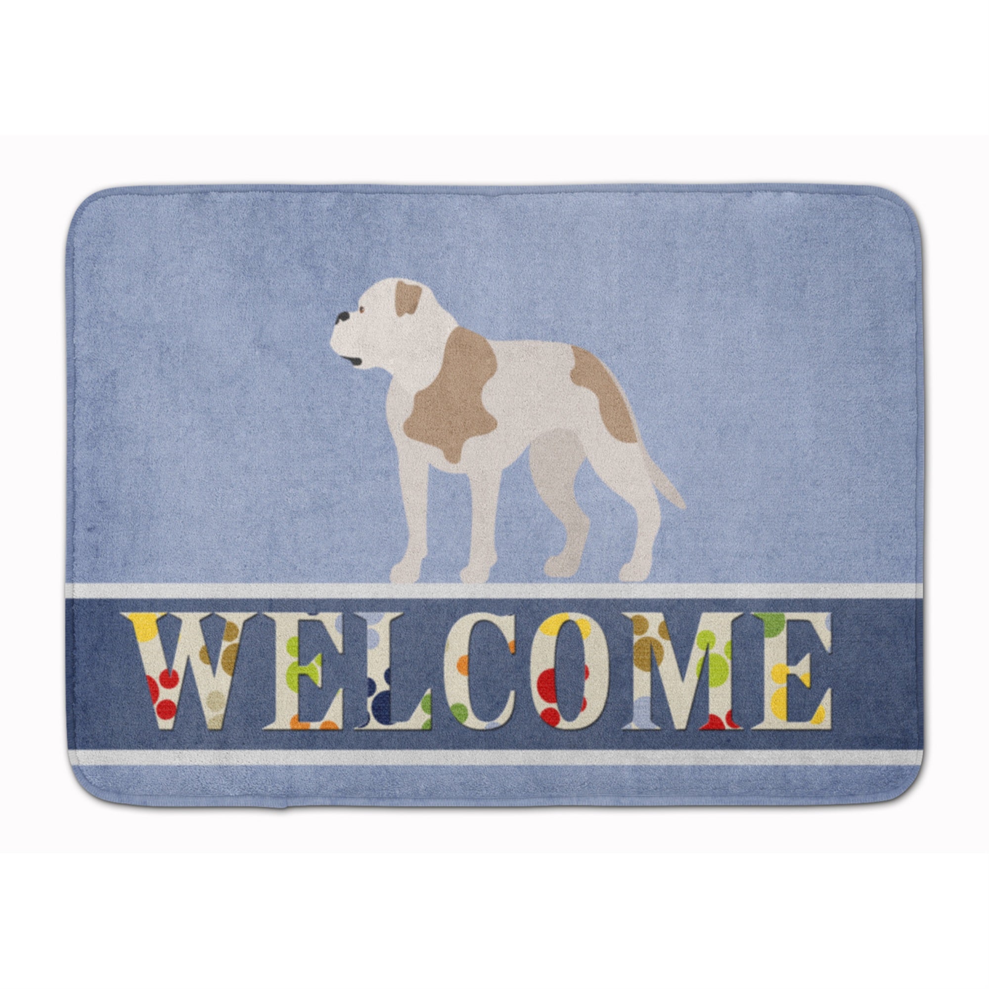 Caroline'S Treasures American Bulldog Welcome Floor Mat, 19 X 27, Multicolor