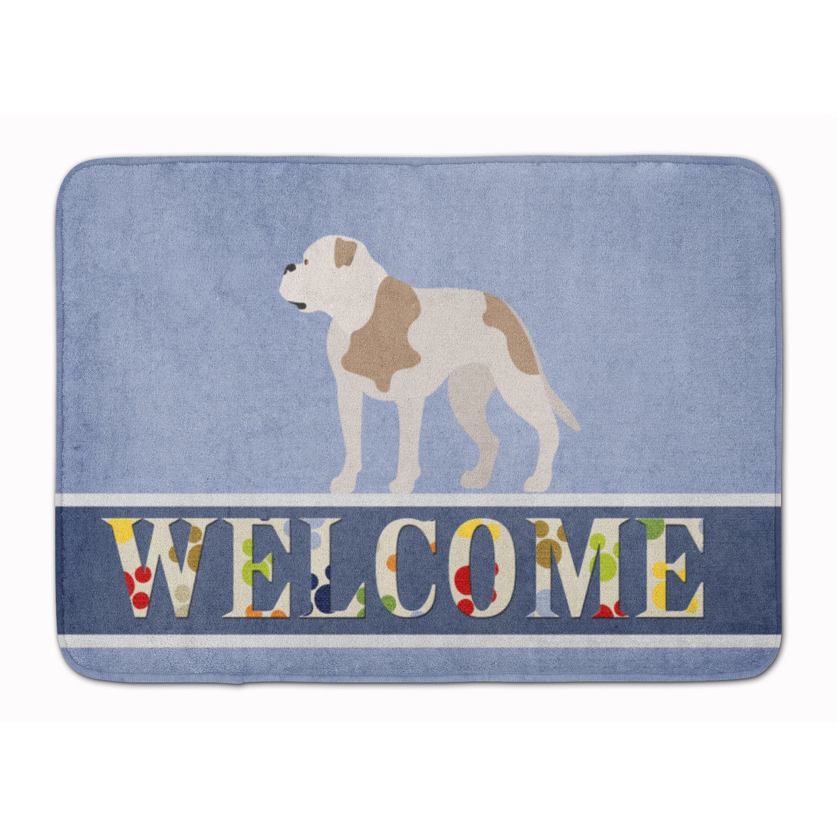 Caroline'S Treasures American Bulldog Welcome Floor Mat, 19 X 27, Multicolor