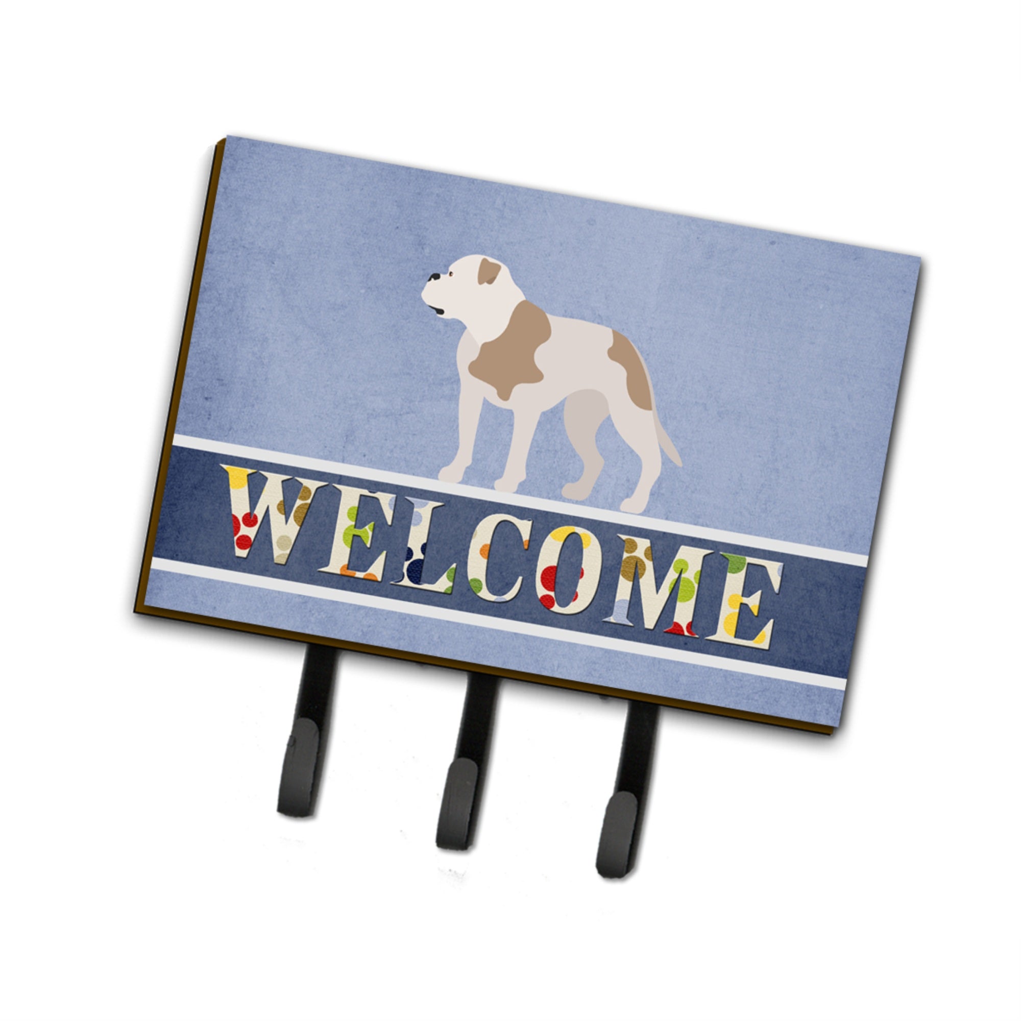 Caroline'S Treasures American Bulldog Welcome Wall Hook, Triple