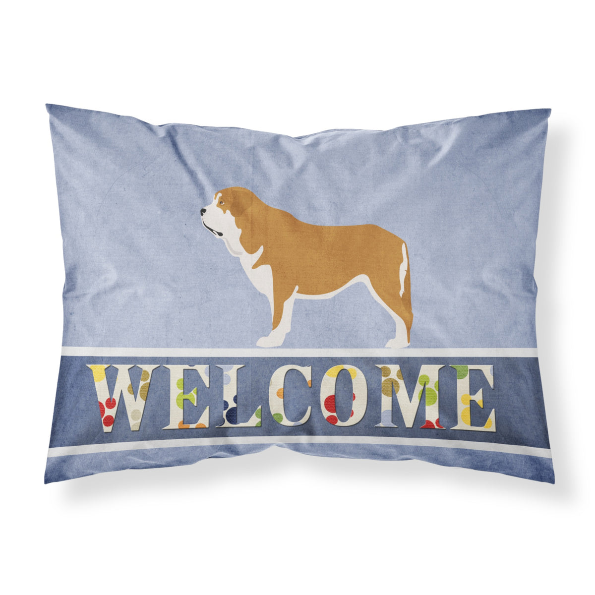 Caroline'S Treasures Mastin Epanol Spanish Mastiff Pillowcase, Standard, Welcome