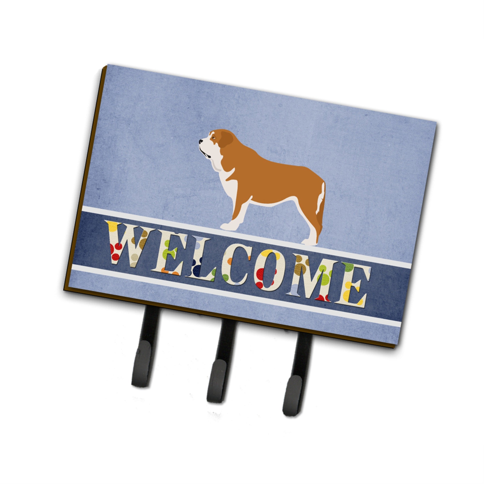 Caroline'S Treasures Mastin Espanol Spanish Mastiff Wall Hook, Triple, Welcome