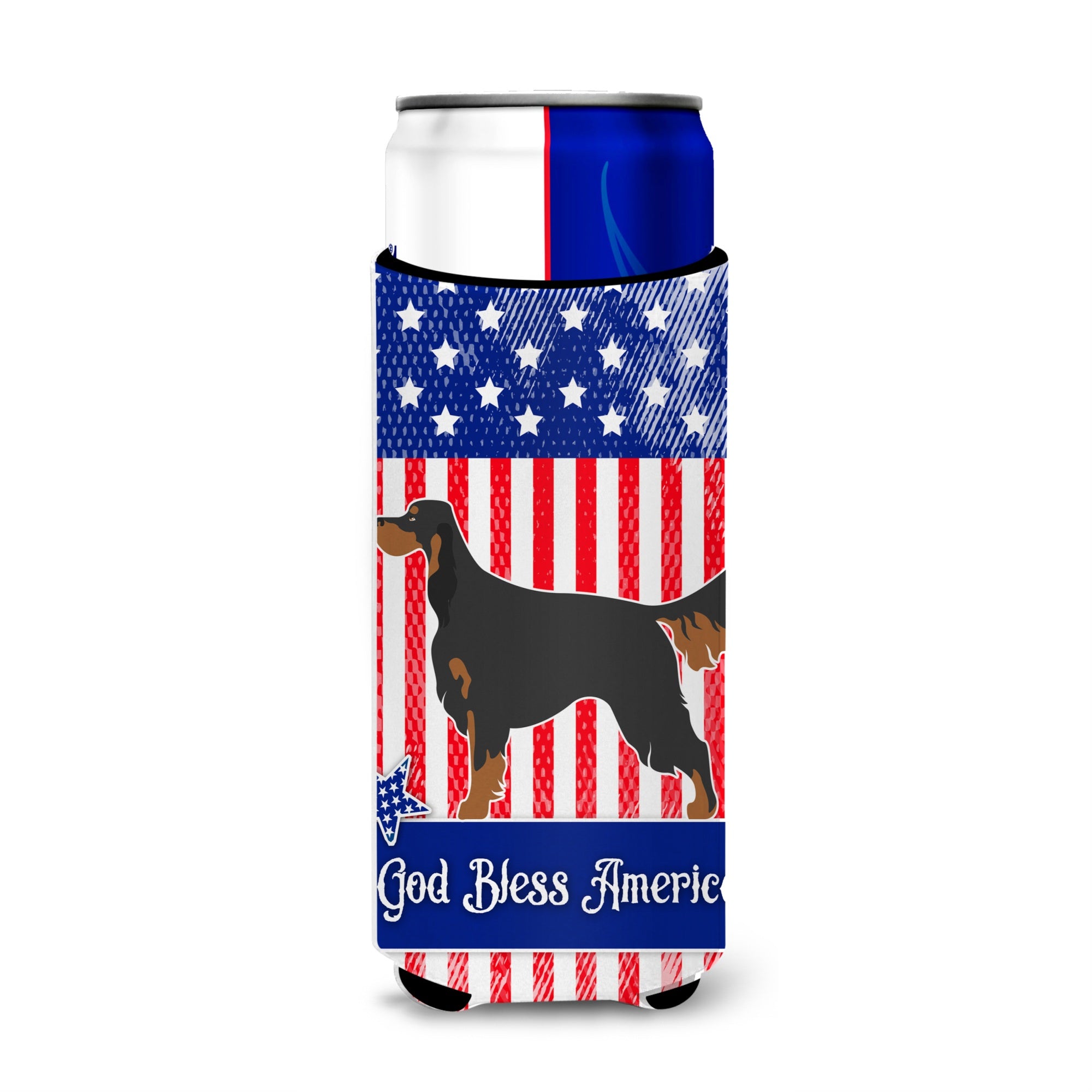 Caroline'S Treasures Gordon Setter American Decorative Can Hugger, Slim, Multicolor