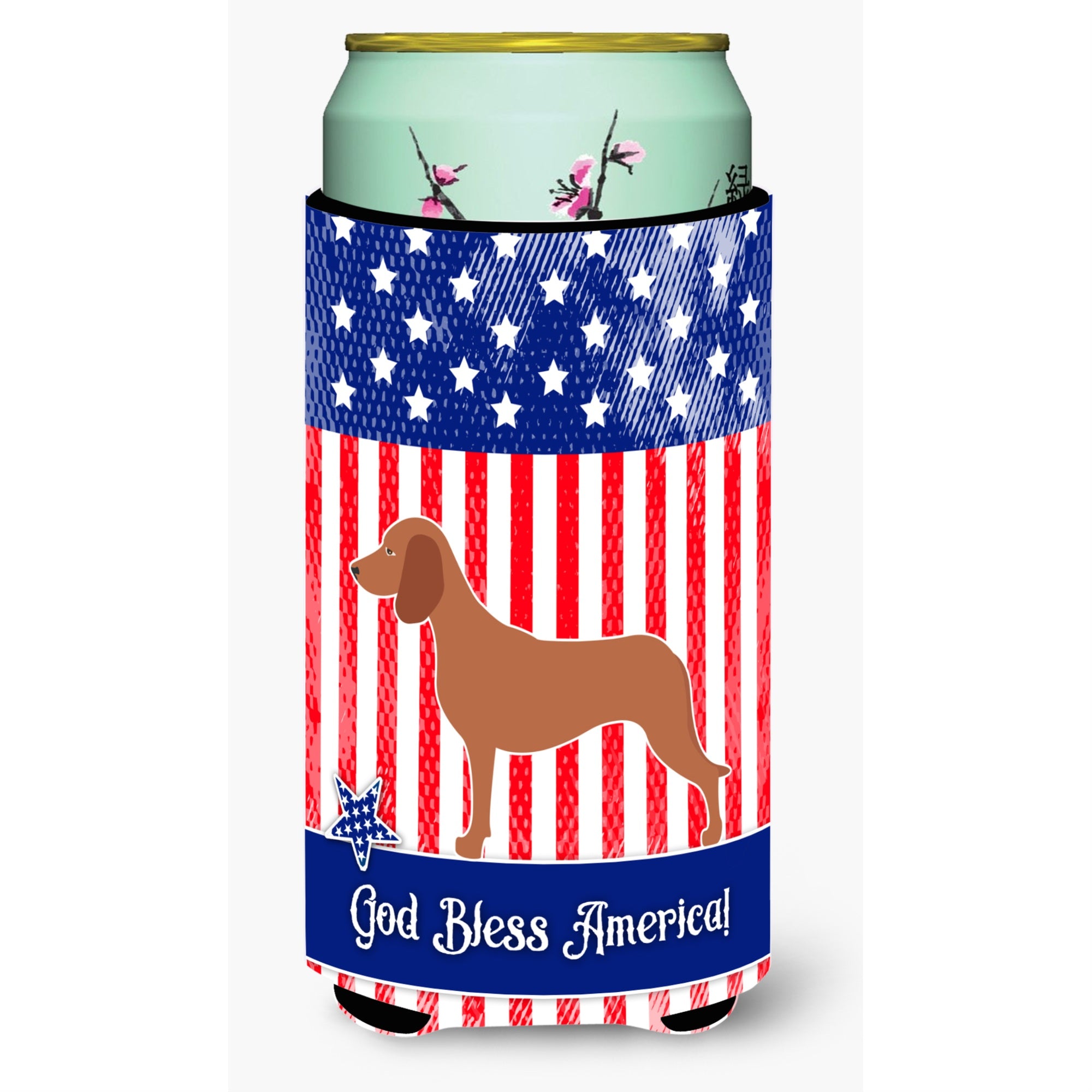 Caroline'S Treasures Bavarian Mountian Hound American Decorative Can Hugger, Tall Boy, Multicolor