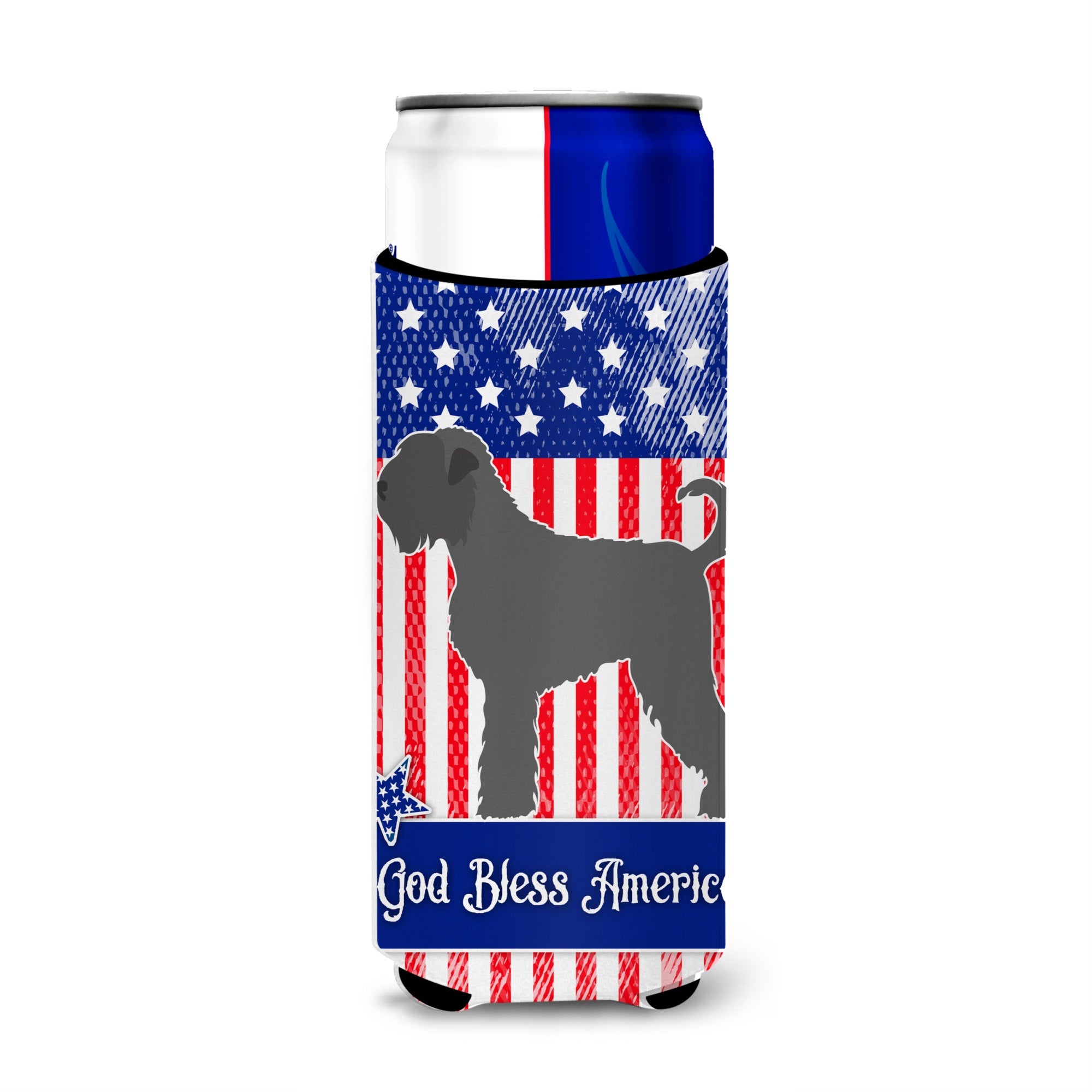 Caroline'S Treasures Black Russian Terrier American Decorative Can Hugger, Slim, Multicolor