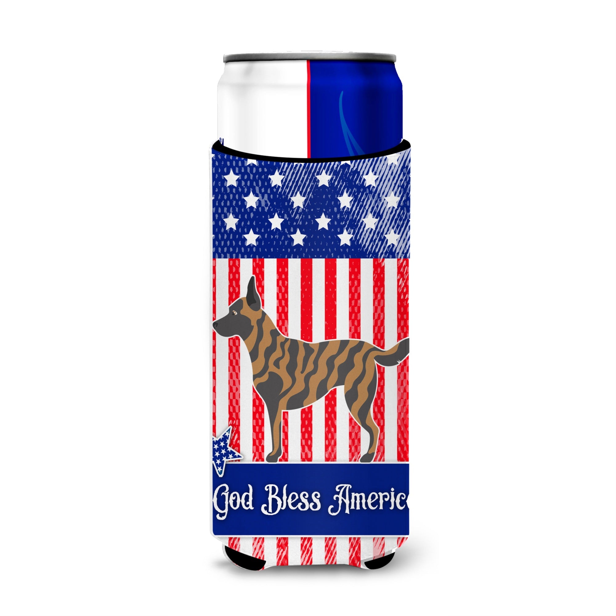 Caroline'S Treasures Dutch Shepherd American Decorative Can Hugger, Slim, Multicolor