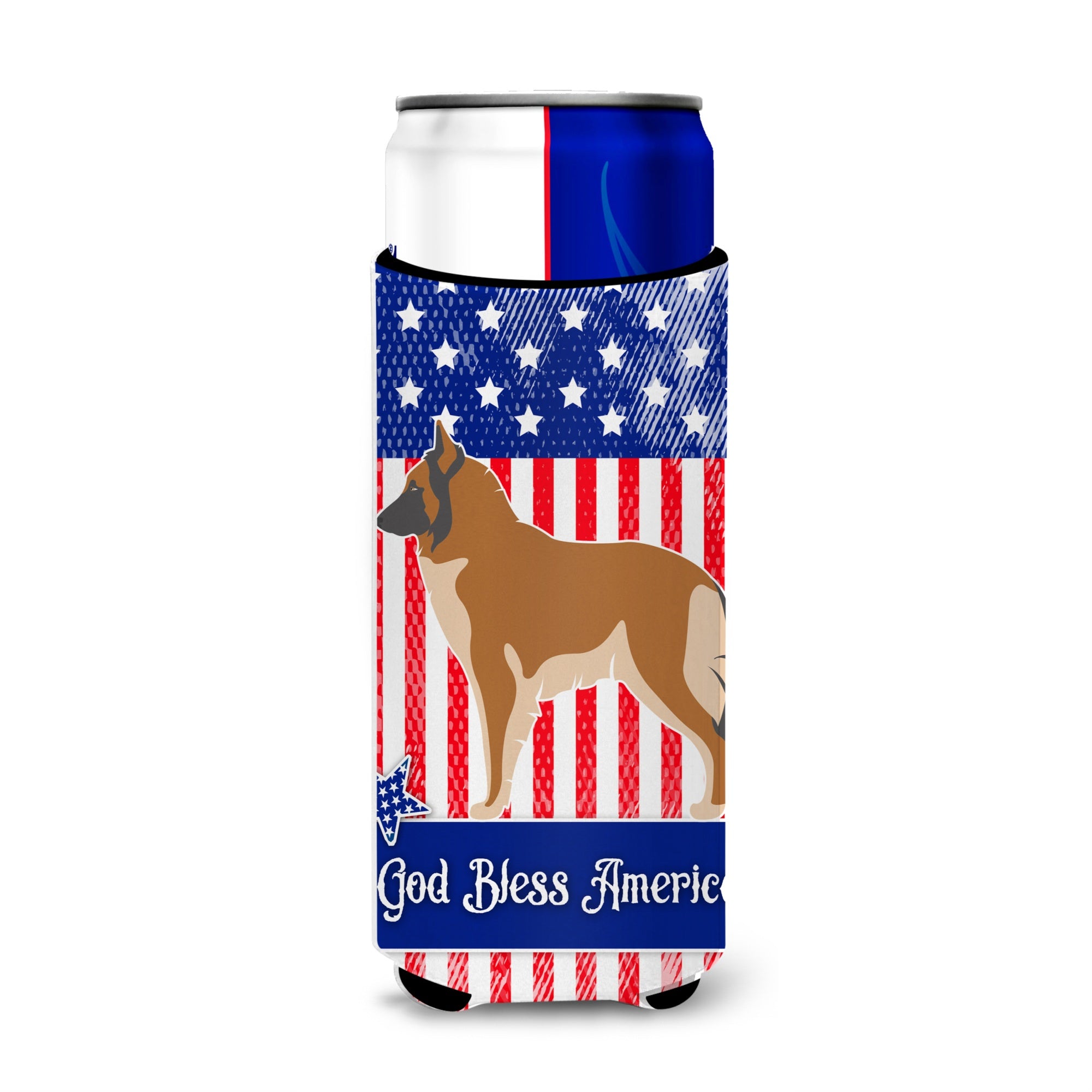 Caroline'S Treasures Belgian Tervuren American Decorative Can Hugger, Slim, Multicolor