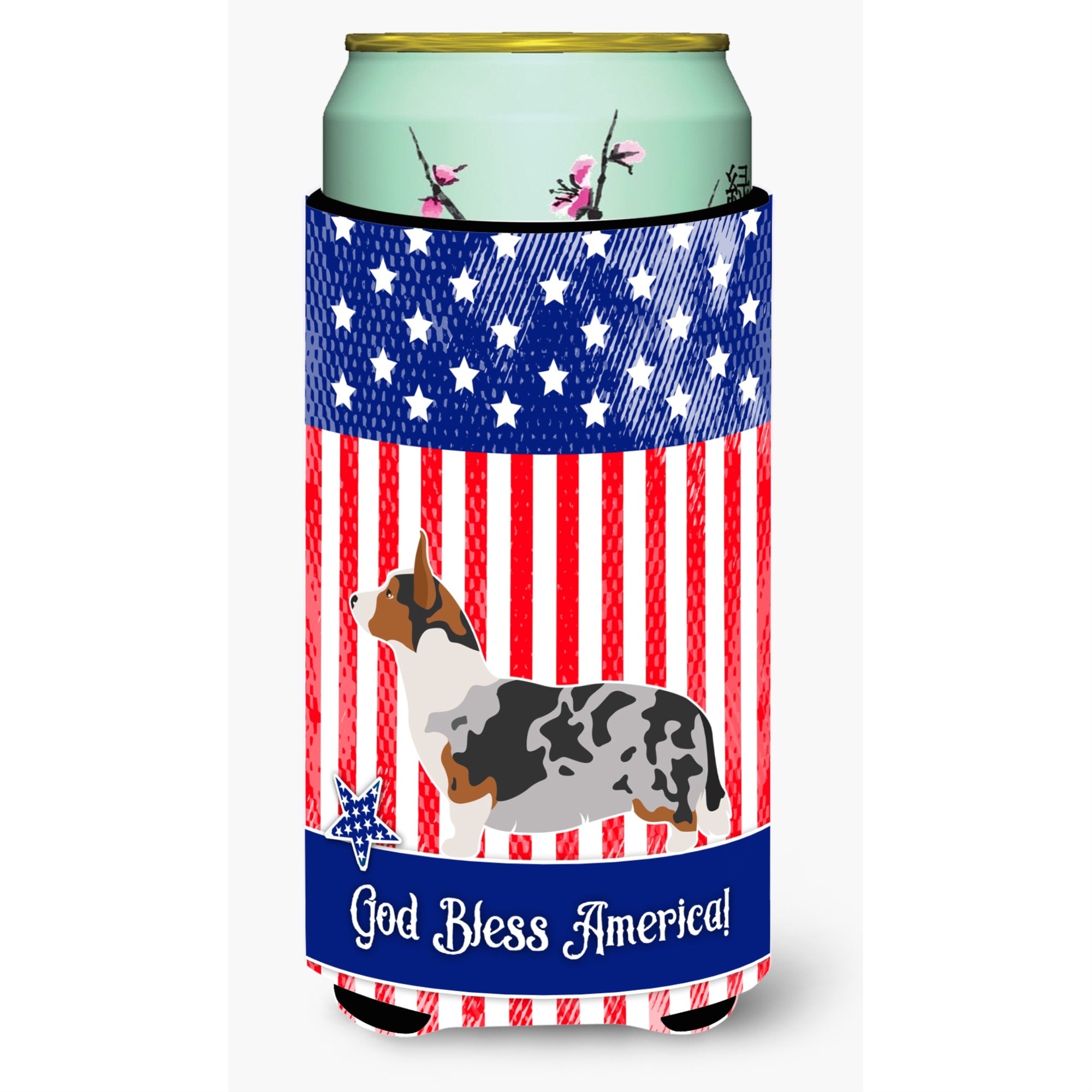 Caroline'S Treasures Welsh Corgi Cardigan American Decorative Can Hugger, Tall Boy, Multicolor