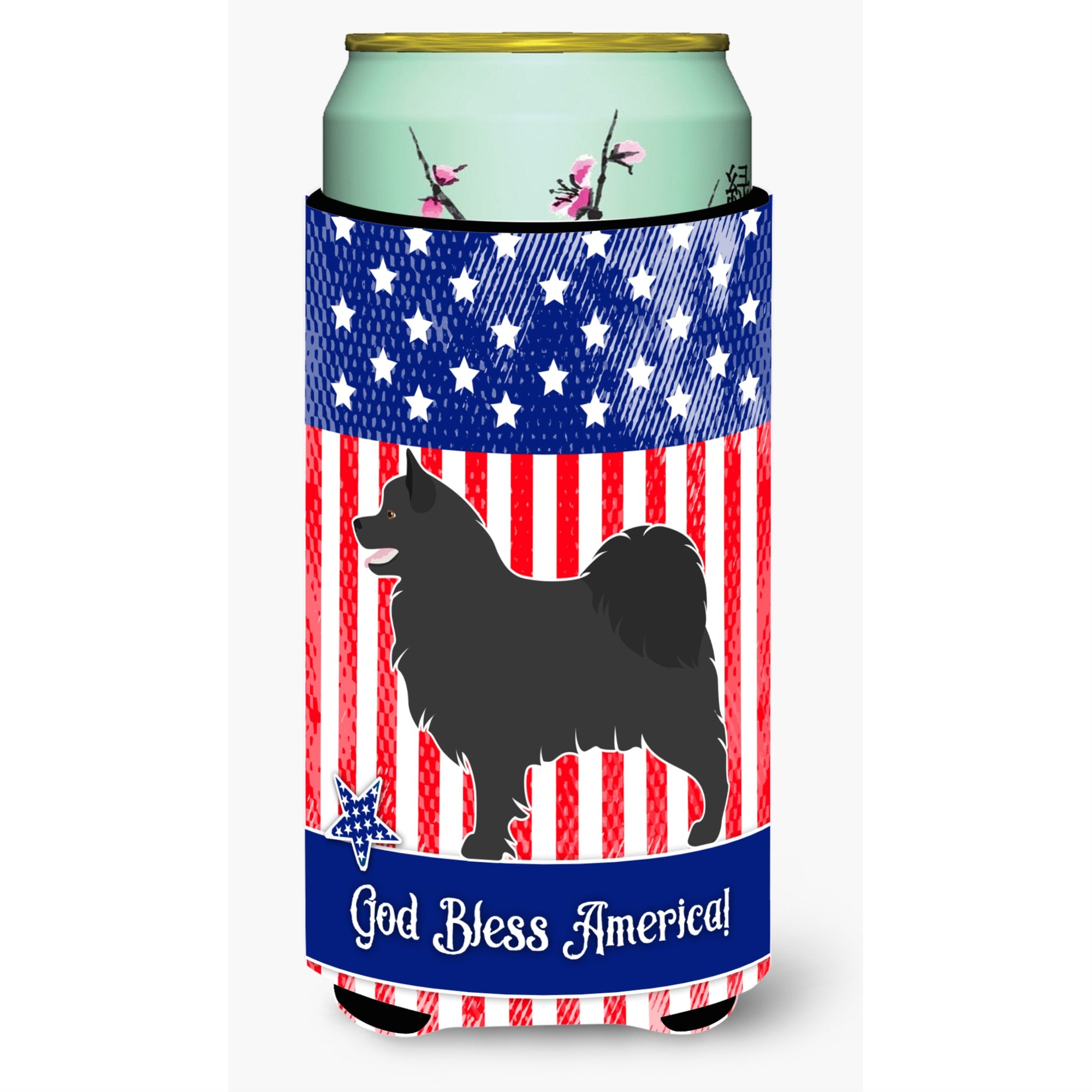 Caroline'S Treasures Swedish Lapphund American Decorative Can Hugger, Tall Boy, Multicolor