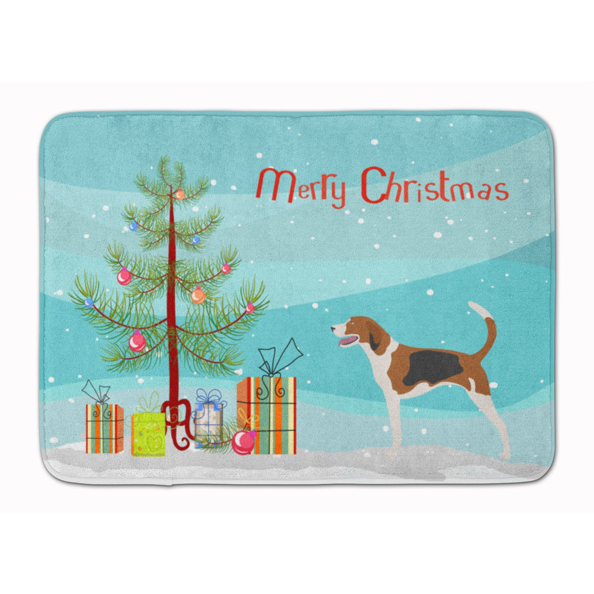 Caroline'S Treasures American Foxhound Christmas Floor Mat, 19Hx27W, Multicolor