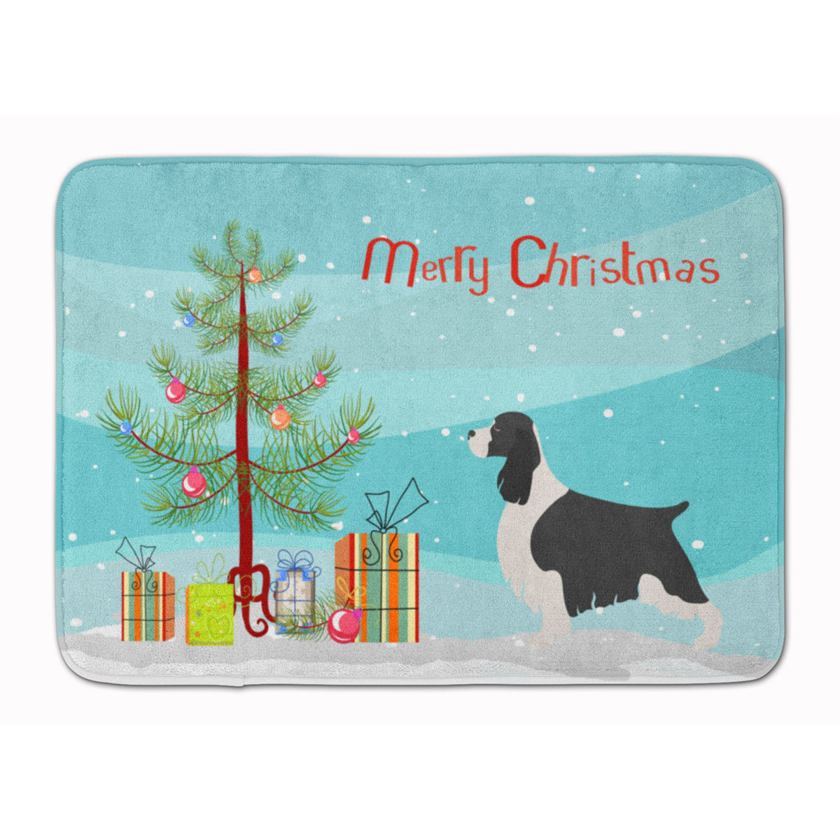 Caroline'S Treasures English Springer Spaniel Christmas Floor Mat, 19Hx27W, Multicolor