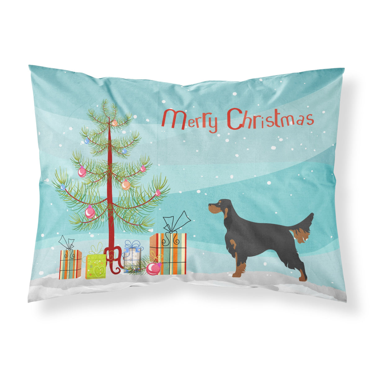 Caroline'S Treasures Gordon Setter Pillowcase, Standard, Christmas Tree