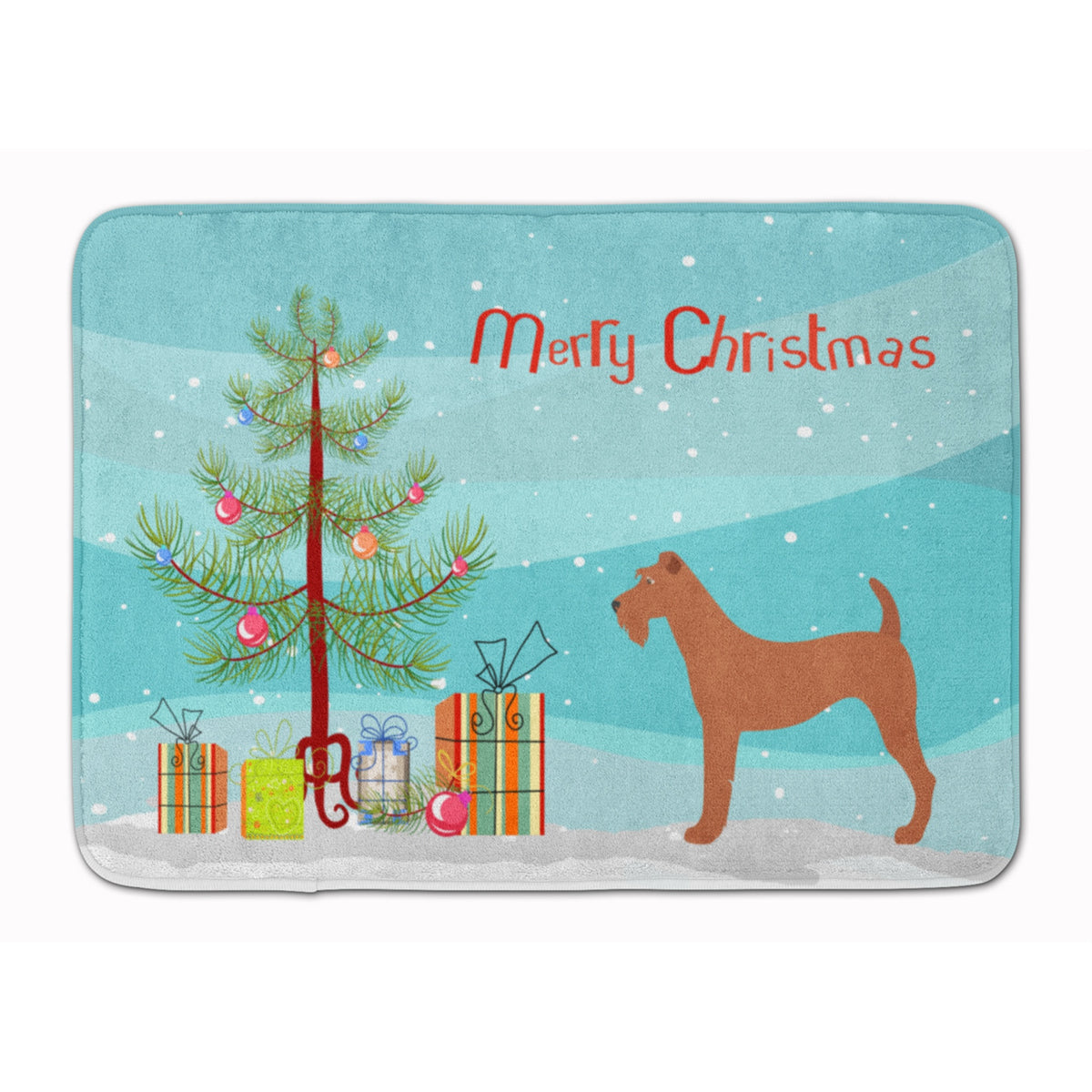Caroline'S Treasures Irish Terrier Christmas Floor Mat, 19Hx27W, Multicolor