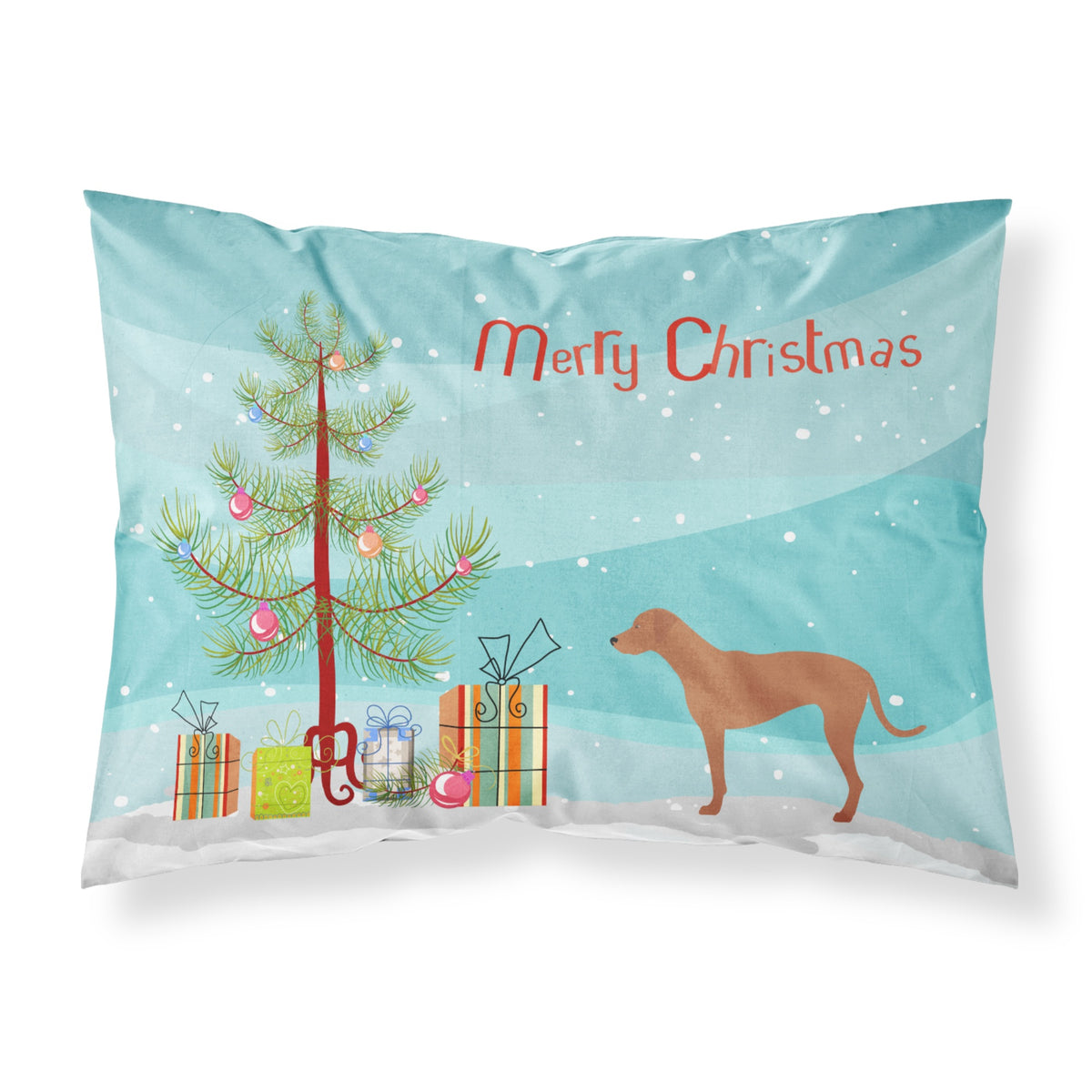 Caroline'S Treasures Rhodesian Ridgeback Christmas Pillowcase, Standard, Tree