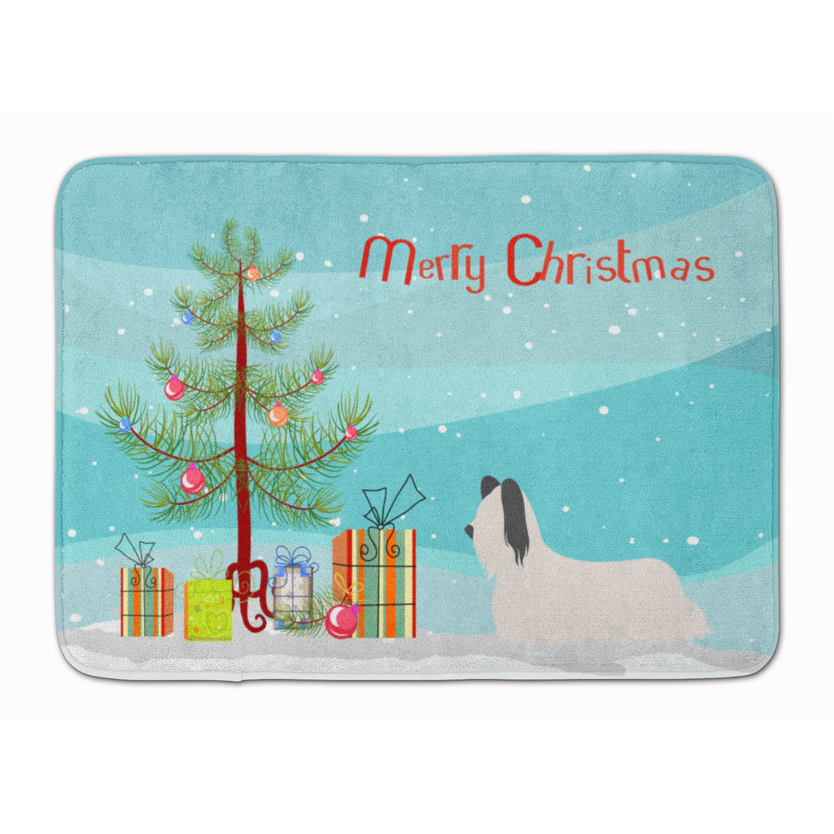 Caroline'S Treasures Skye Terrier Christmas Floor Mat, 19Hx27W, Multicolor