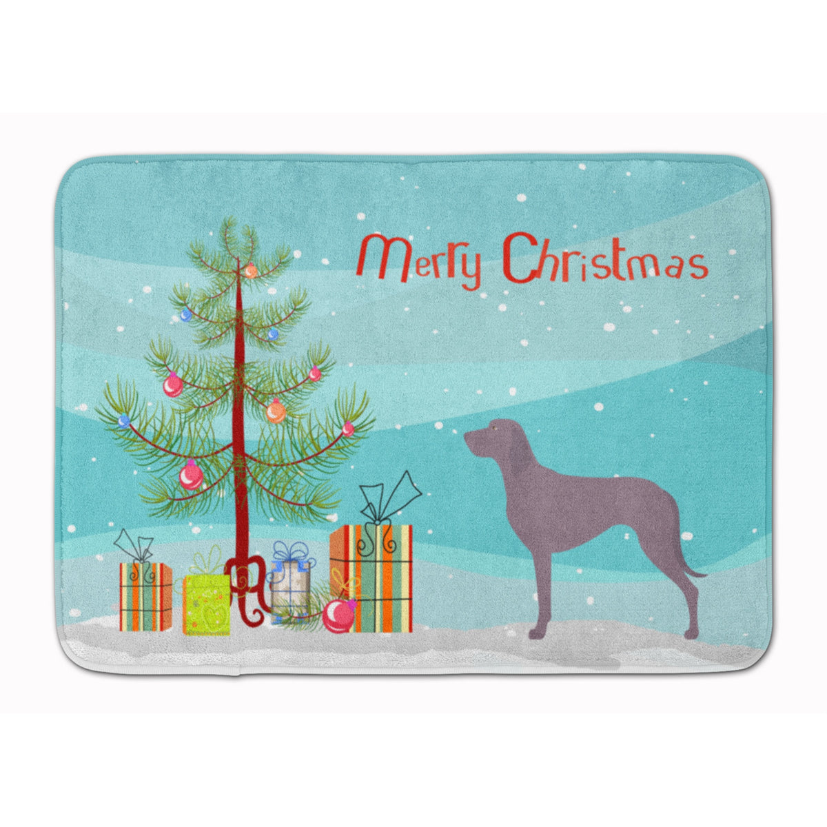 Caroline'S Treasures Weimaraner Christmas Floor Mat, 19Hx27W, Multicolor