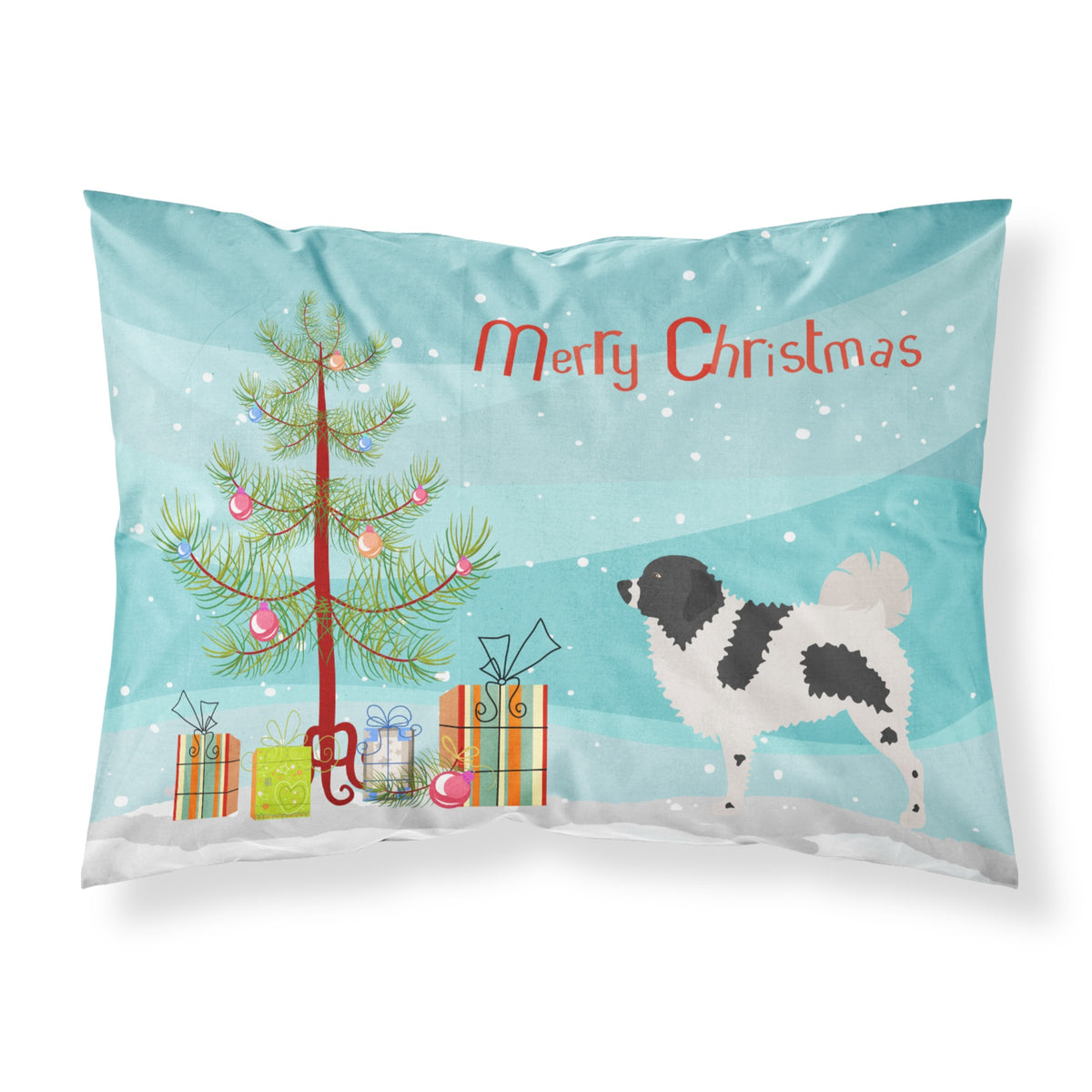 Caroline'S Treasures Wetterhoun Frisian Water Dog Pillowcase, Standard, Christmas Tree