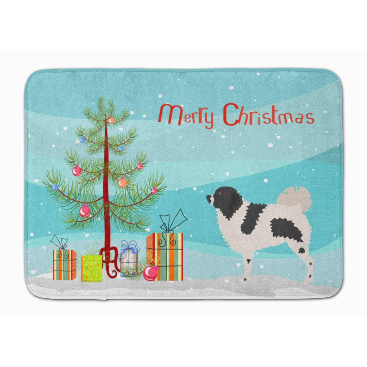 Caroline'S Treasures Wetterhoun Frisian Water Dog Christmas Floor Mat, 19Hx27W, Multicolor