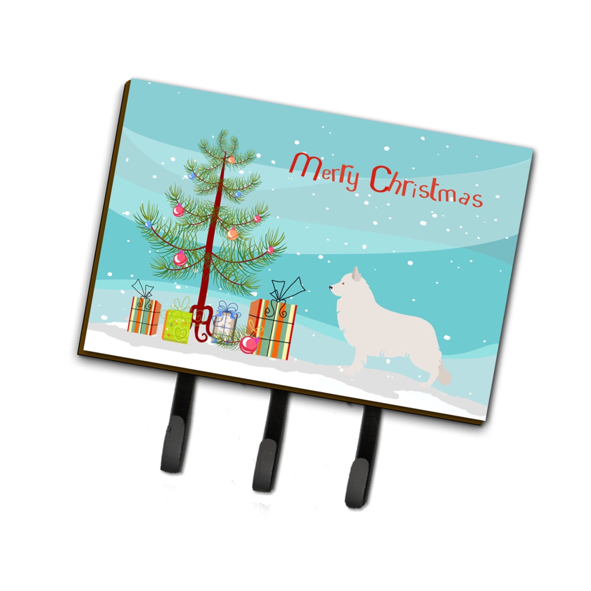Caroline'S Treasures Berger Blanc Suisse Christmas Wall Hook, Triple, Multicolor