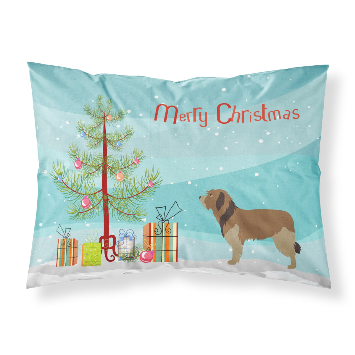 Caroline'S Treasures Catalan Sheepdog Pillowcase, Standard, Christmas Tree