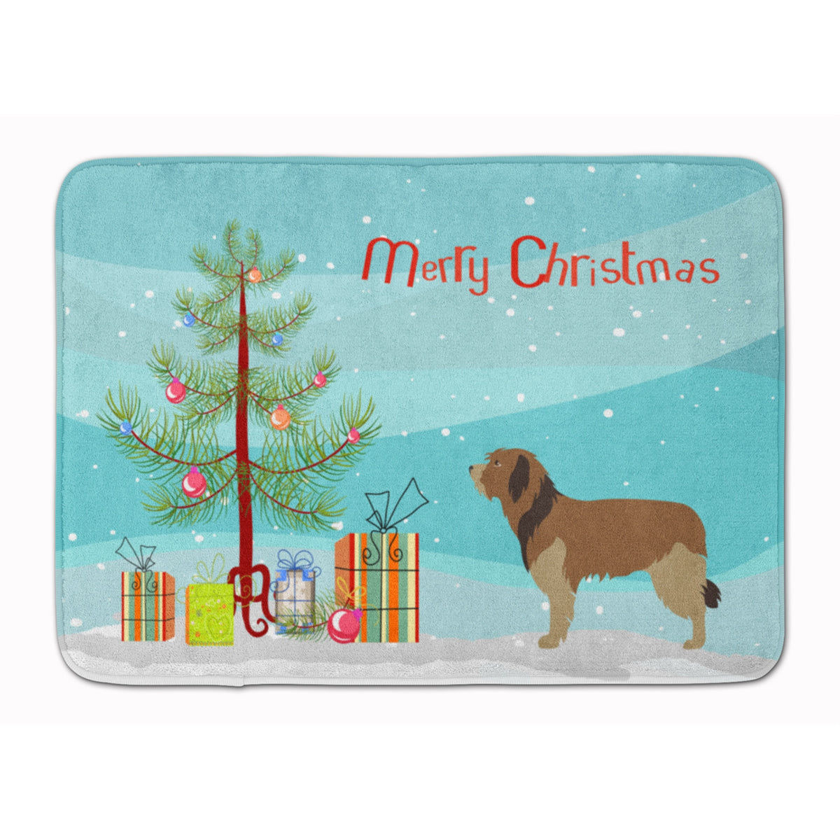 Caroline'S Treasures Catalan Sheepdog Christmas Floor Mat, 19Hx27W, Multicolor