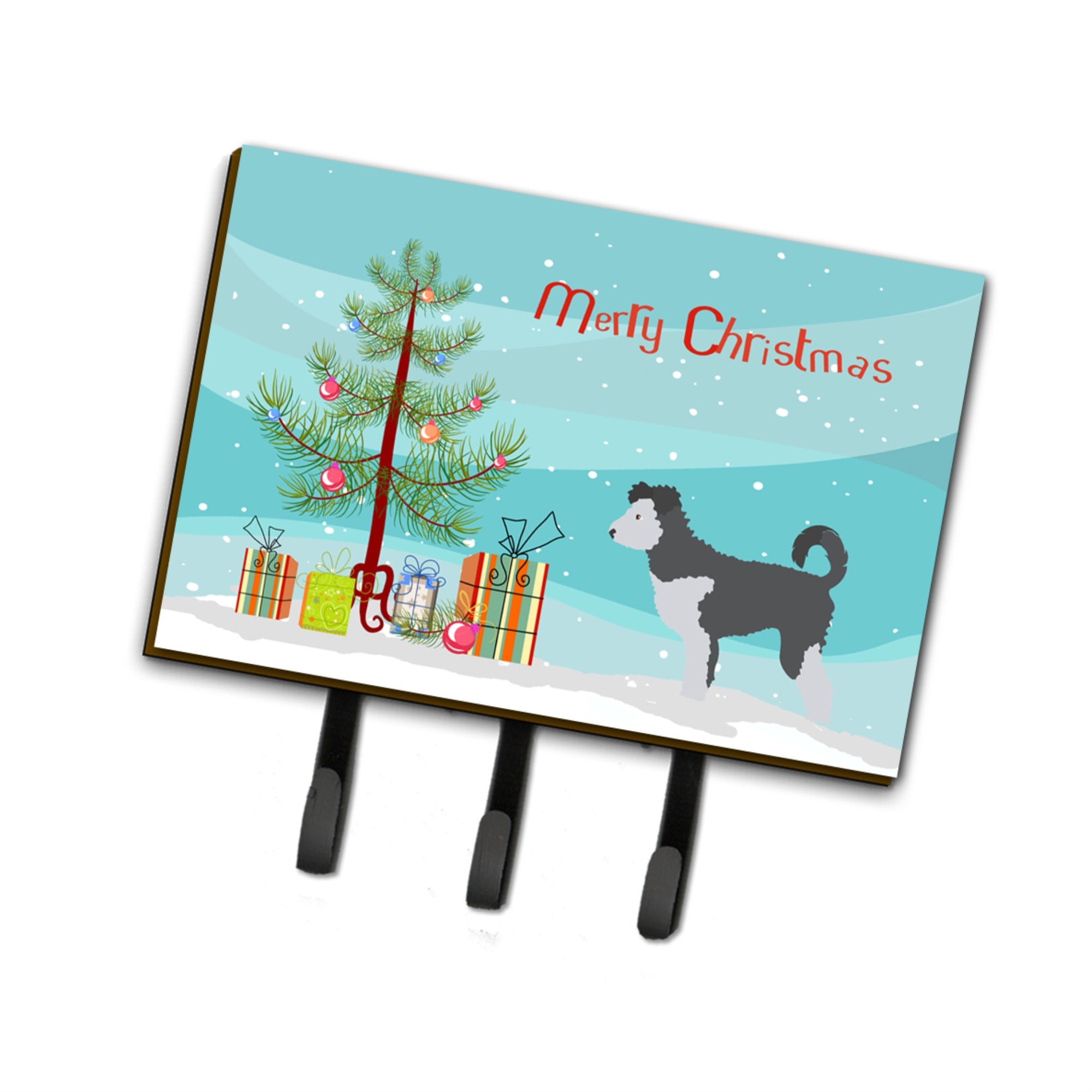 Caroline'S Treasures Pumi Wall Hook, Triple, Christmas Tree