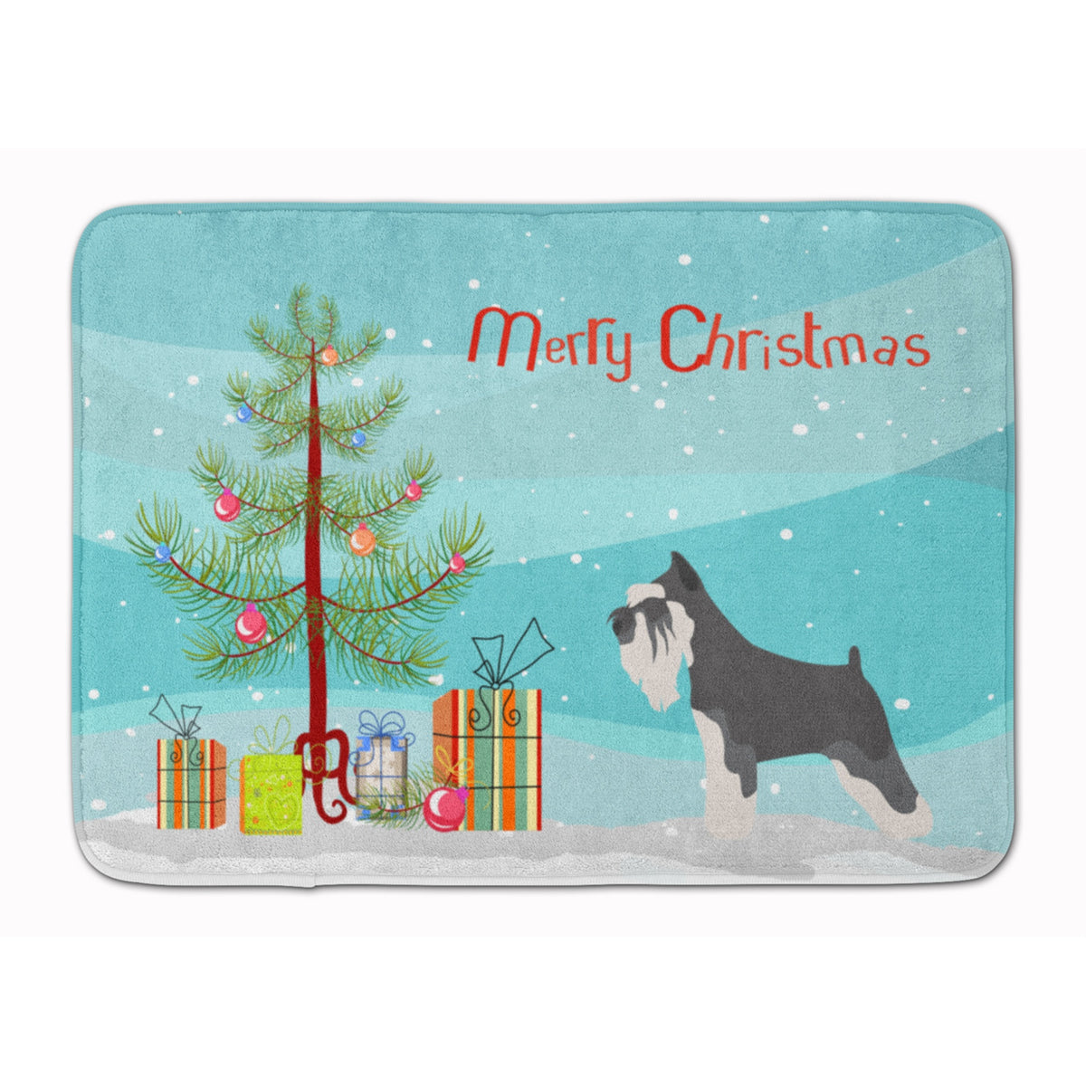Caroline'S Treasures Miniature Schnauzer Christmas Floor Mat, 19Hx27W, Multicolor