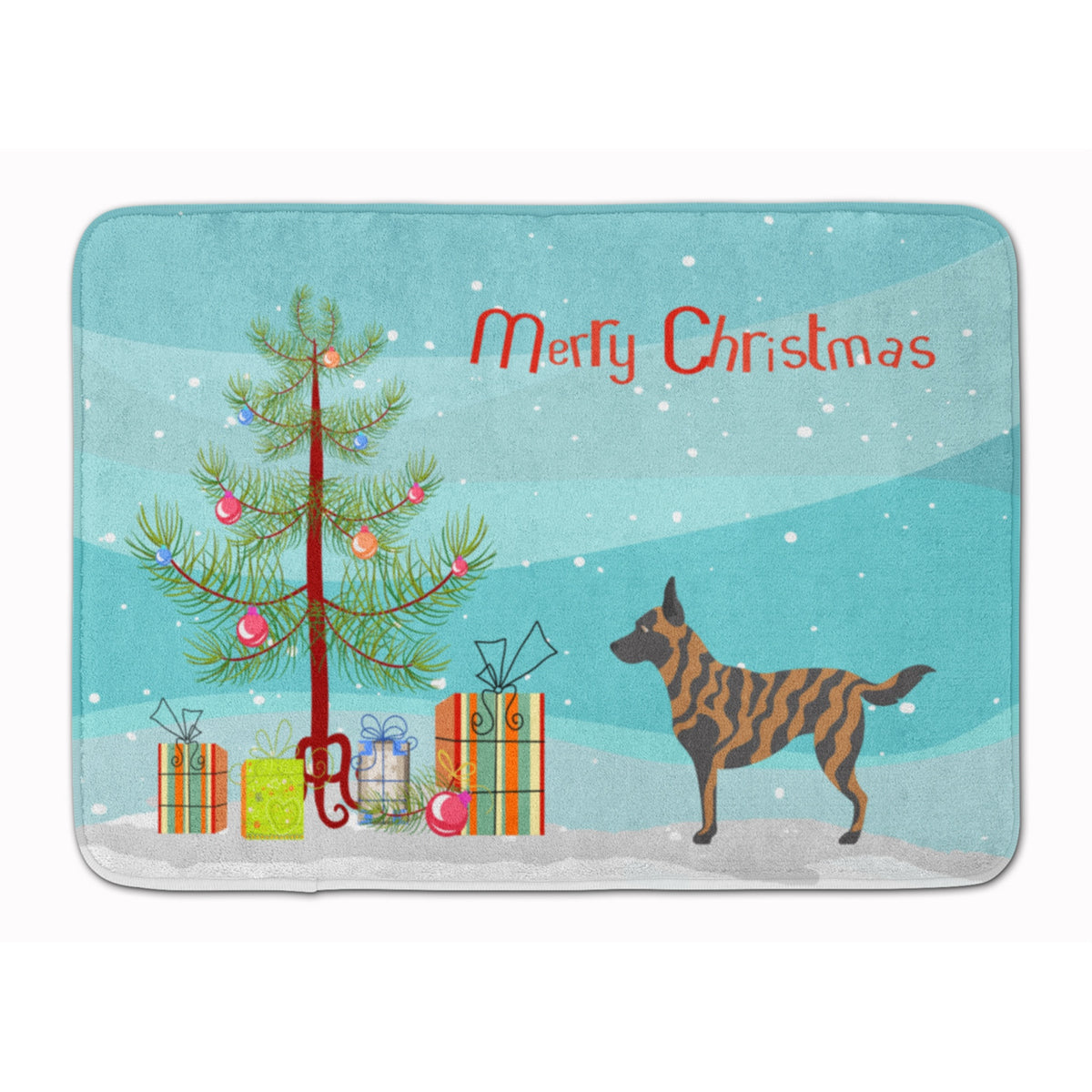 Caroline'S Treasures Dutch Shepherd Christmas Floor Mat, 19 X 27, Multicolor