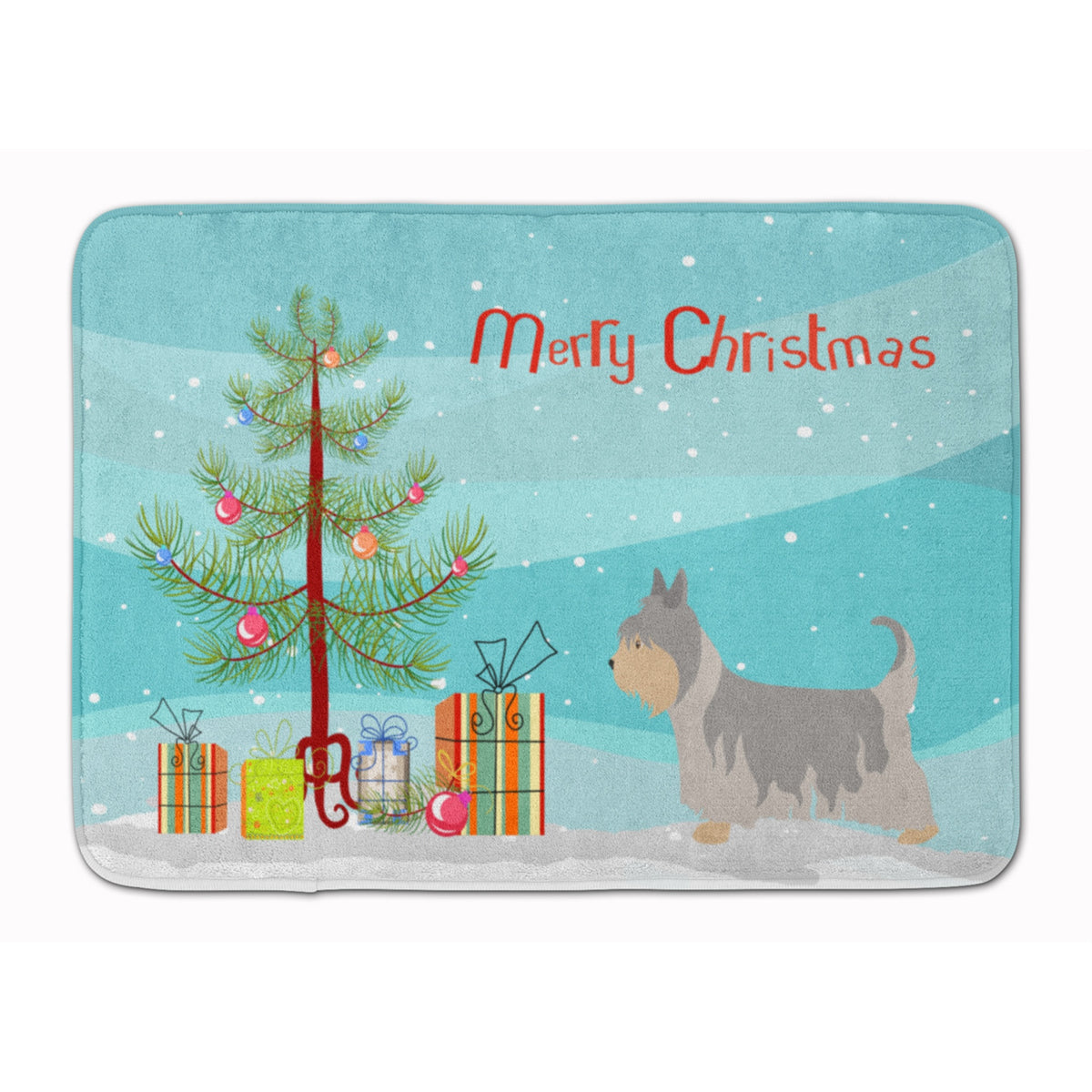 Caroline'S Treasures Australian Silky Terrier Christmas Floor Mat, 19Hx27W, Multicolor
