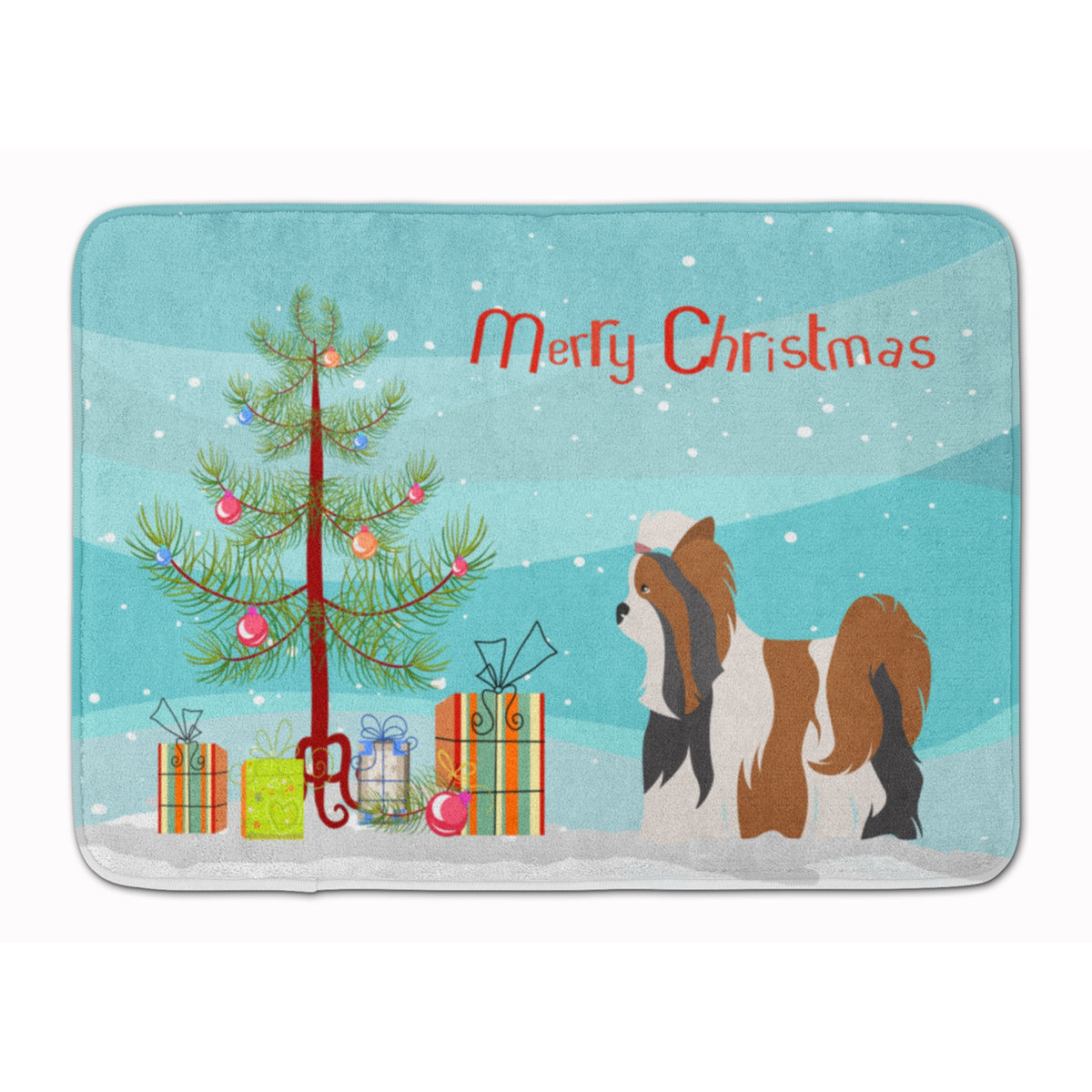 Caroline'S Treasures Biewer Terrier Christmas Floor Mat, 19Hx27W, Multicolor