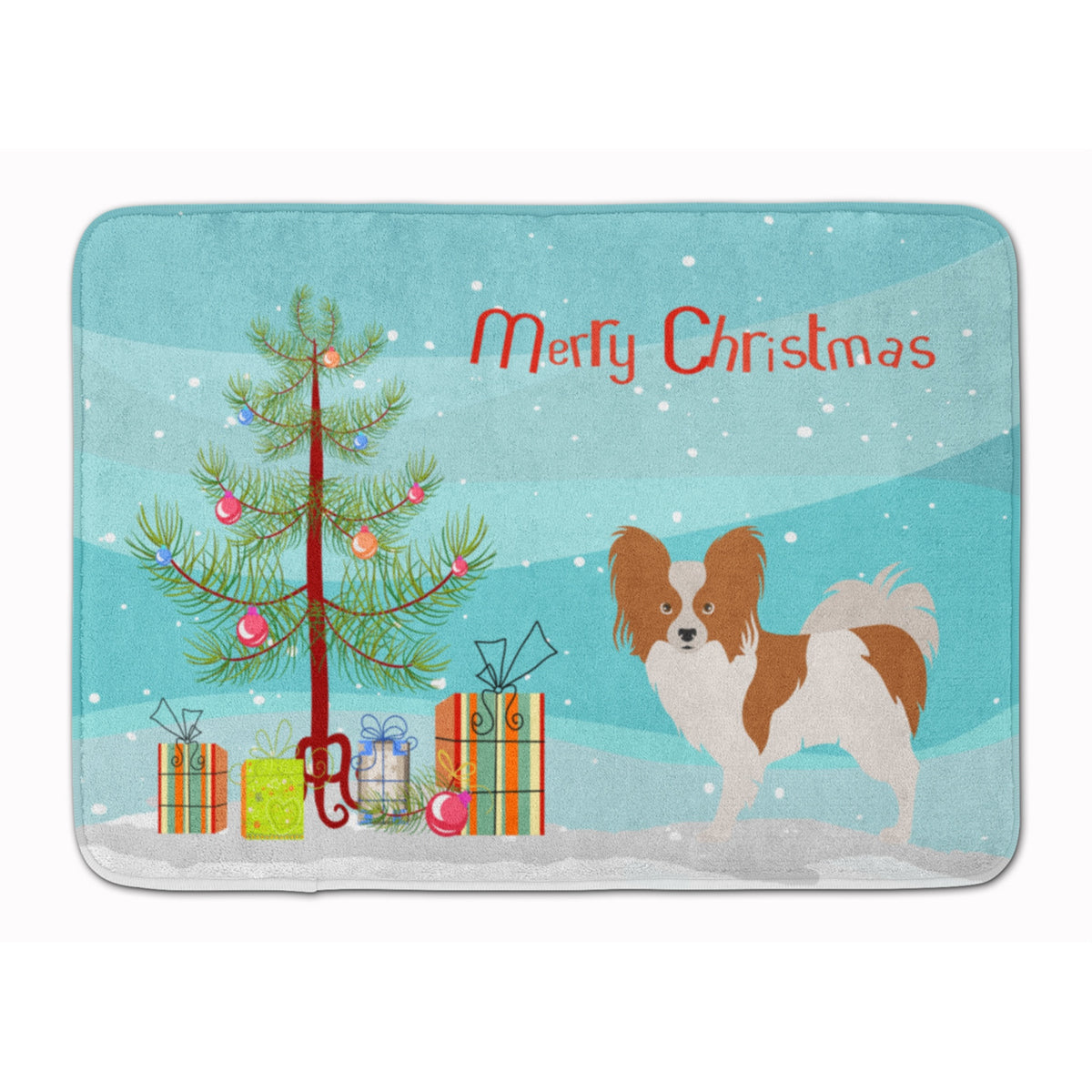 Caroline'S Treasures Papillon Christmas Floor Mat, 19Hx27W, Multicolor