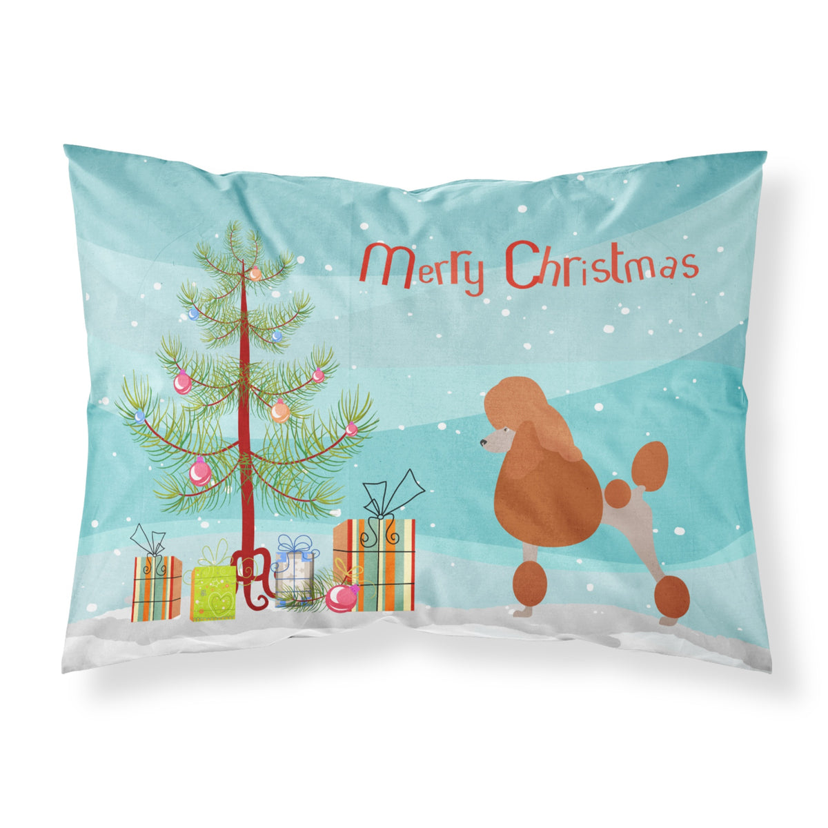 Caroline'S Treasures Royal Poodle Pillowcase, Standard, Christmas Tree