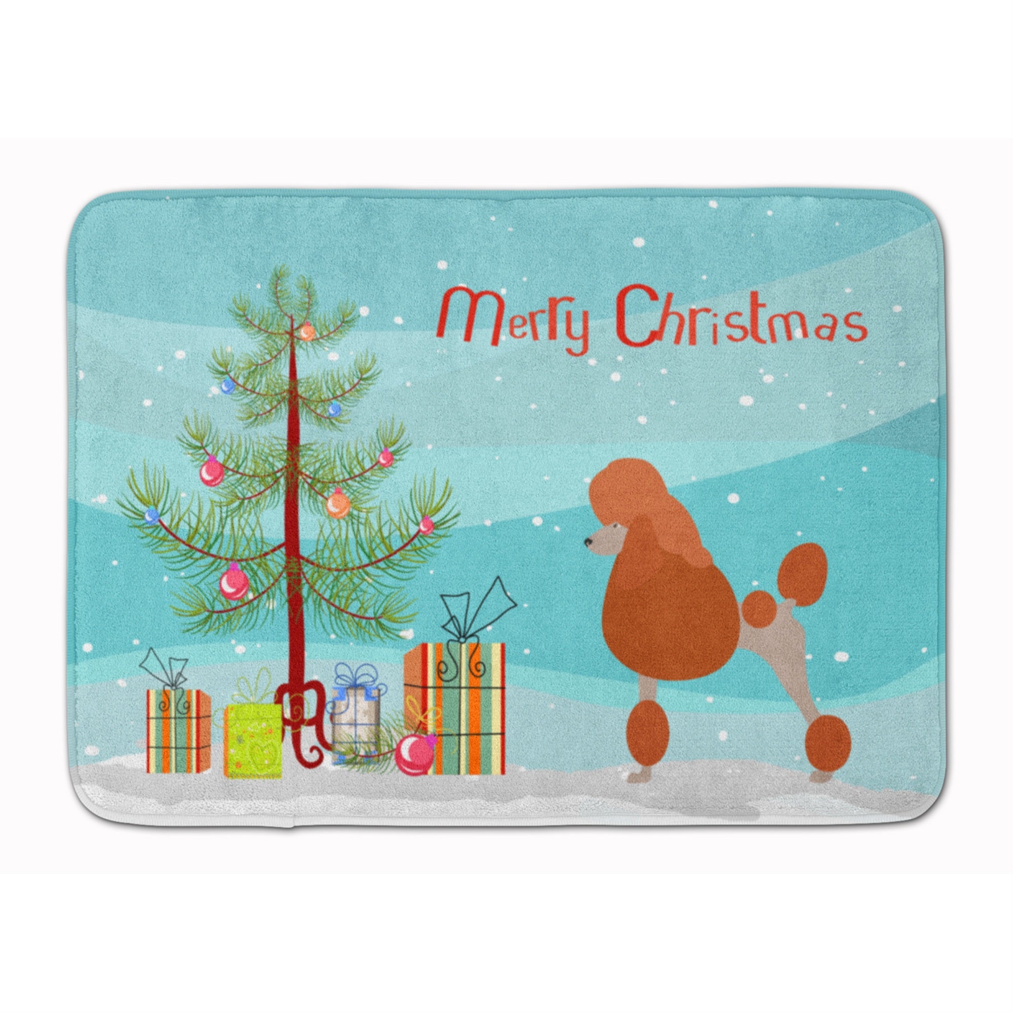 Caroline'S Treasures Royal Poodle Christmas Floor Mat, 19Hx27W, Multicolor