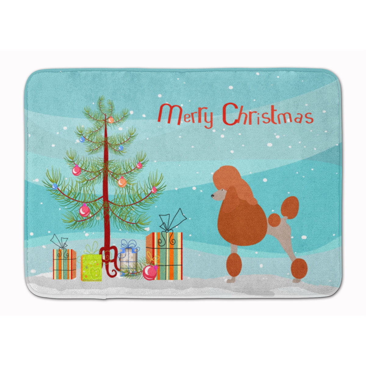 Caroline'S Treasures Royal Poodle Christmas Floor Mat, 19Hx27W, Multicolor