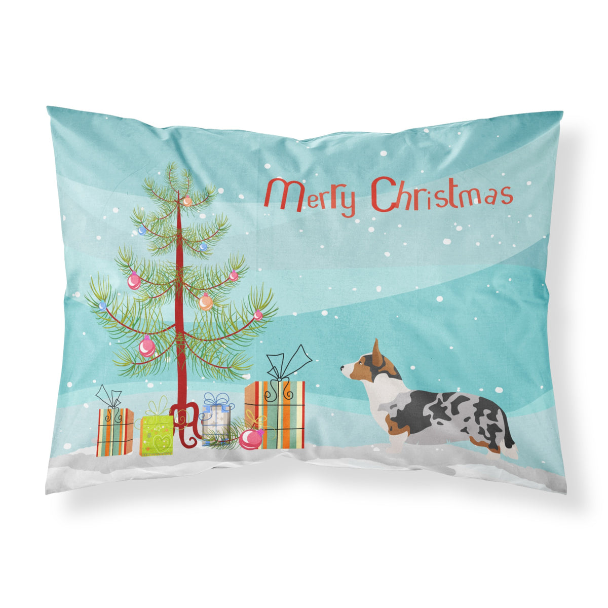 Caroline'S Treasures Welsh Corgi Cardigan Pillowcase, Standard, Christmas Tree