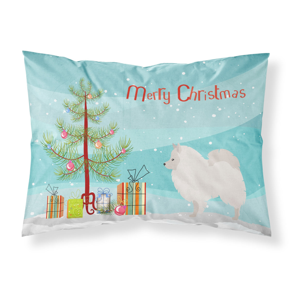 Caroline'S Treasures German Spitz Pillowcase, Standard, Christmas Tree