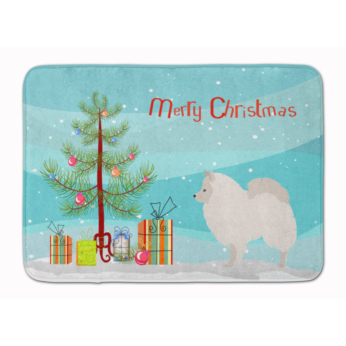 Caroline'S Treasures German Spitz Christmas Floor Mat, 19Hx27W, Multicolor