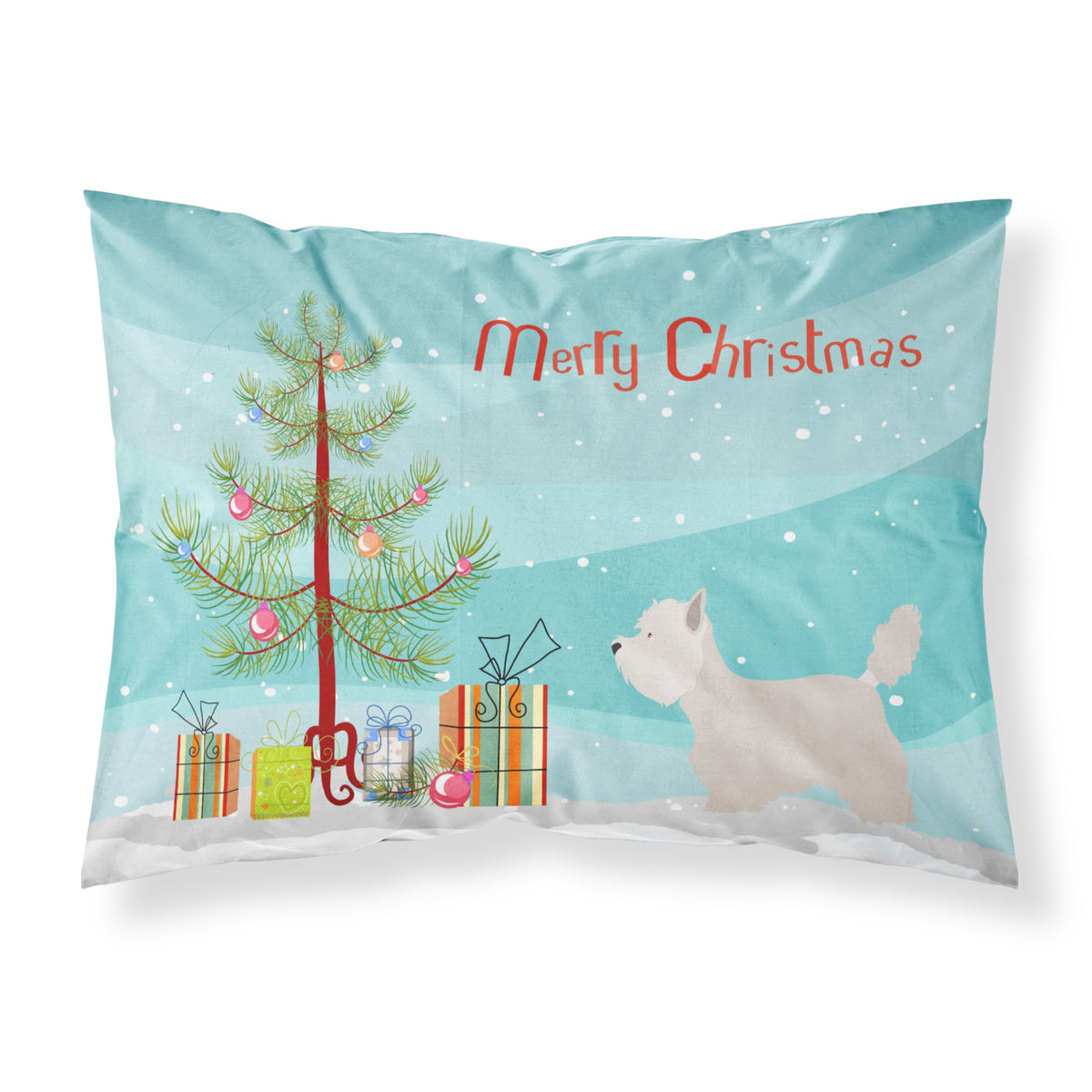 Caroline'S Treasures Westie Pillowcase, Standard, Christmas Tree