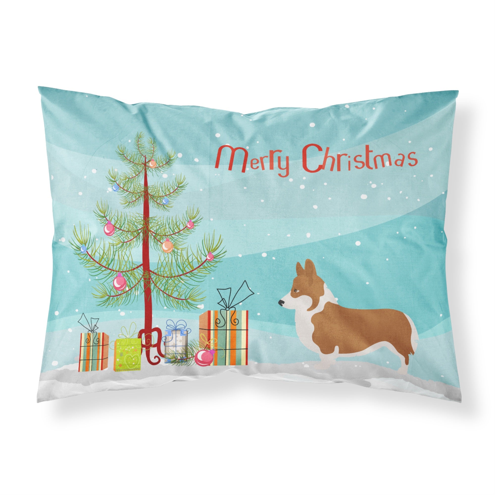 Caroline'S Treasures Pembroke Welsh Corgi Pillowcase, Standard, Christmas Tree