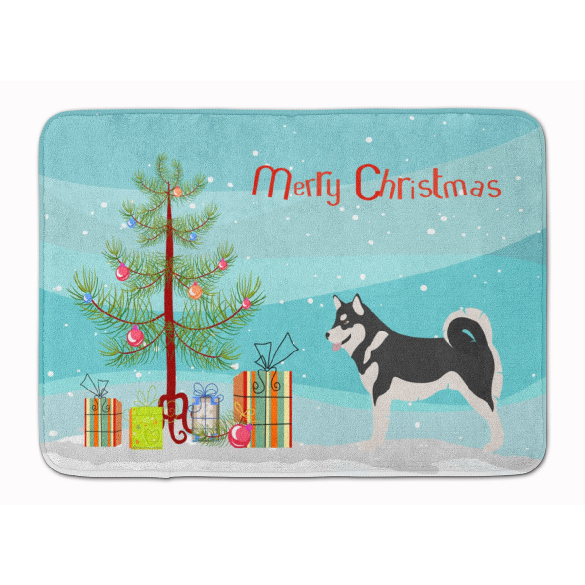 Caroline'S Treasures Alaskan Malamute Christmas Floor Mat, 19Hx27W, Multicolor